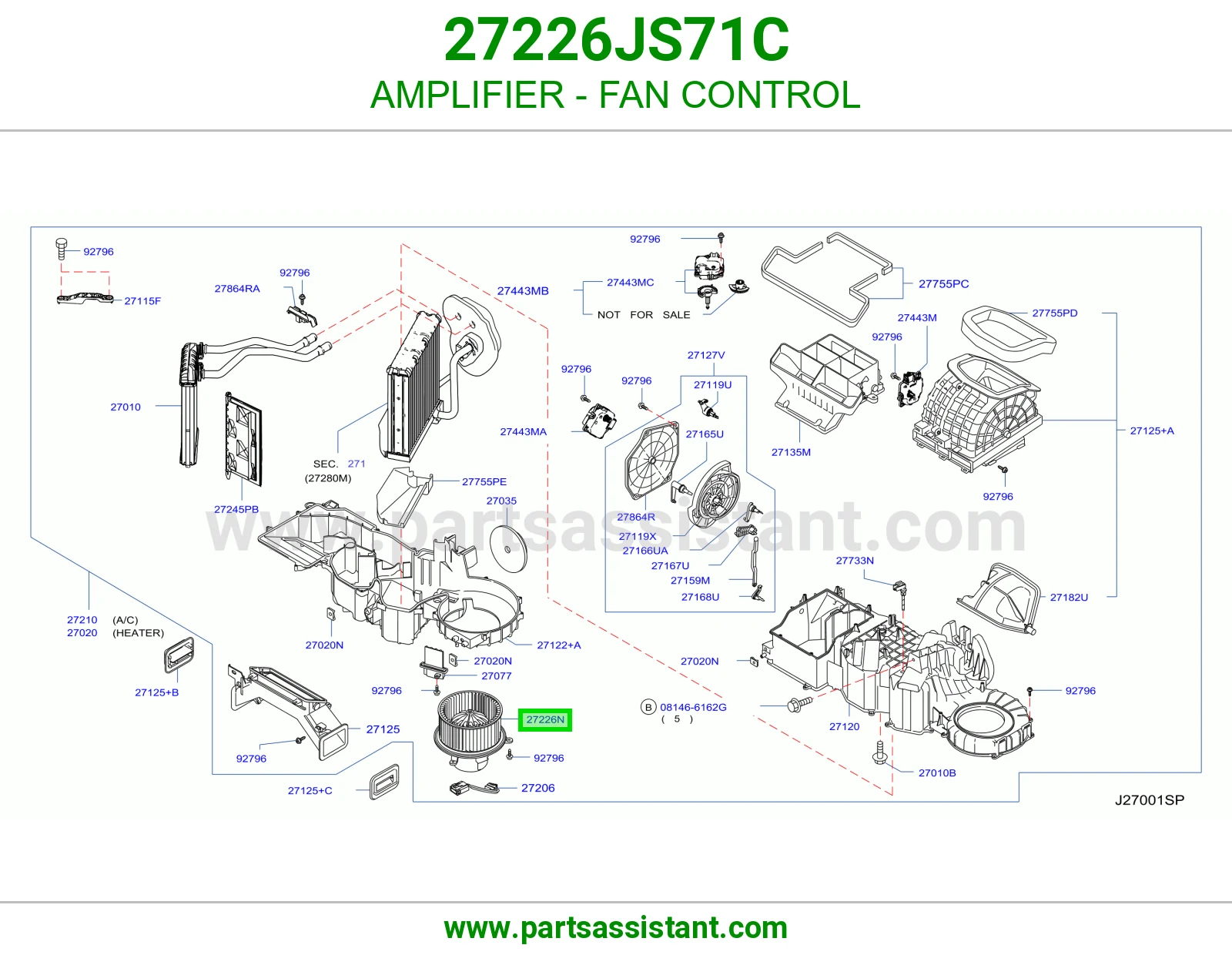 مروحه داخل طبلون 27226JS71C