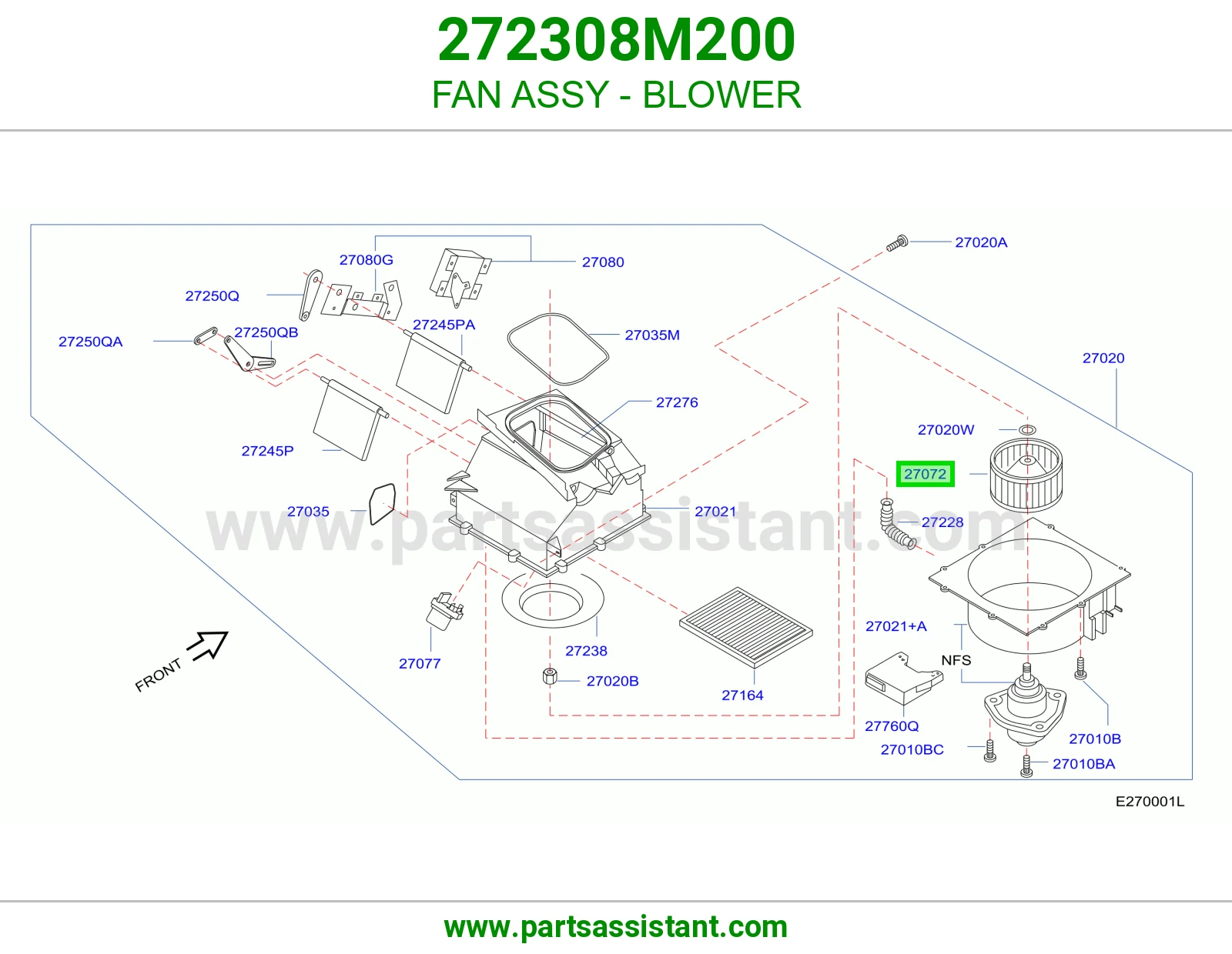 مروحة مكيف كاملة 272308M200