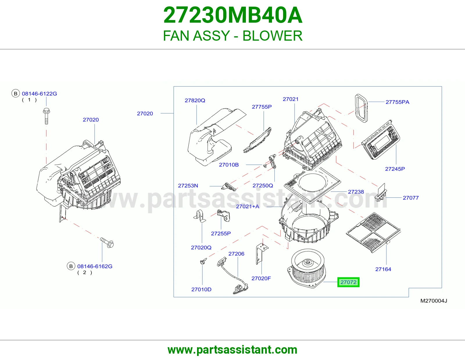 مروحة مكيف كاملة 27230MB40A