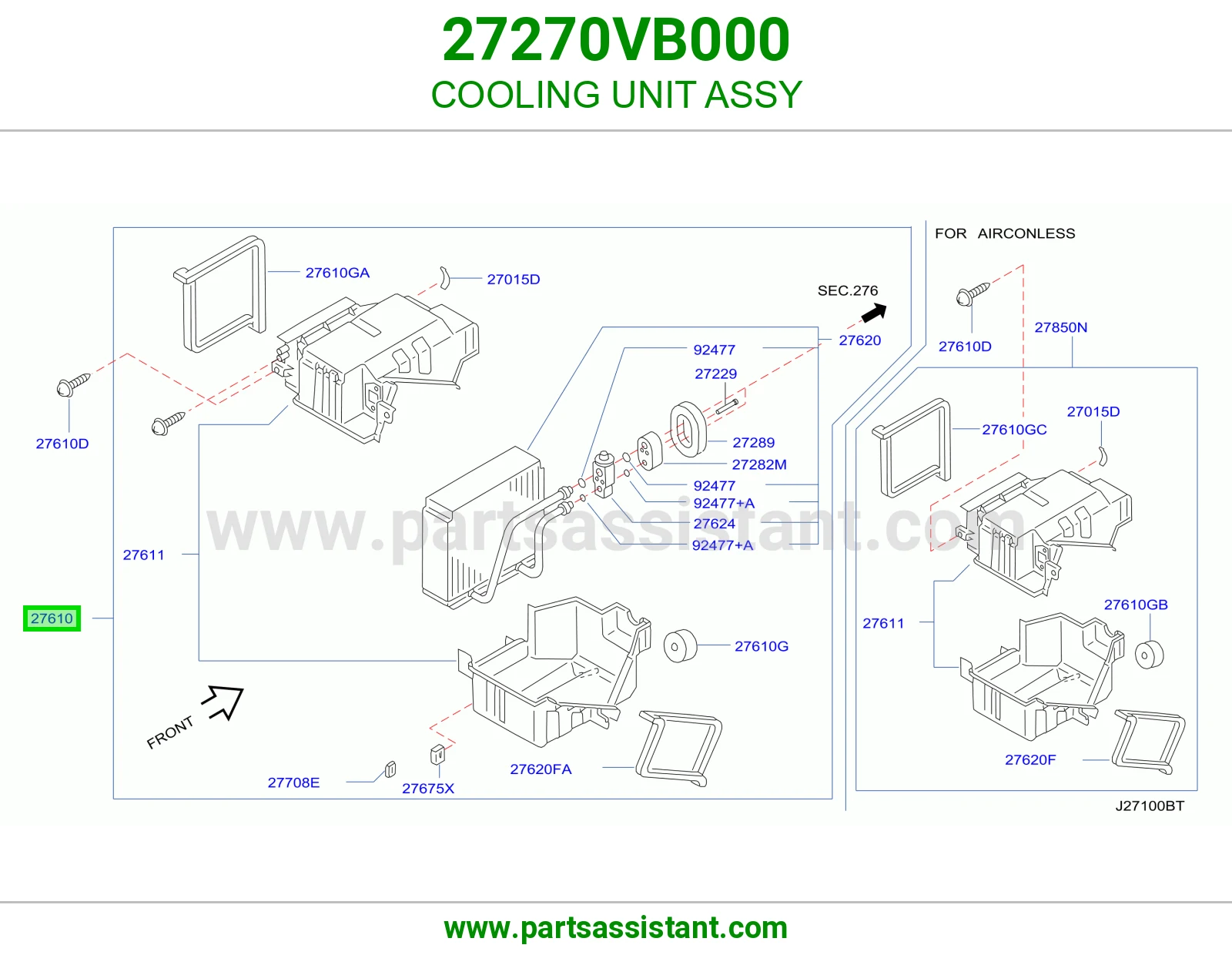COOLING UNIT ASSY 27270VB000