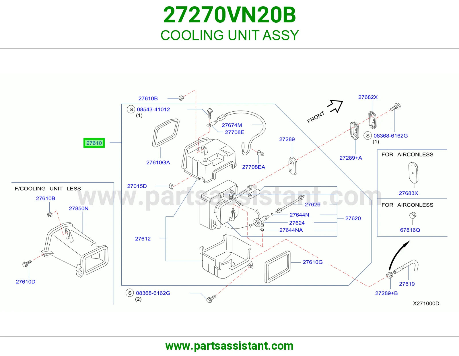 ثلاجة مكيف كاملة 27270VN20B