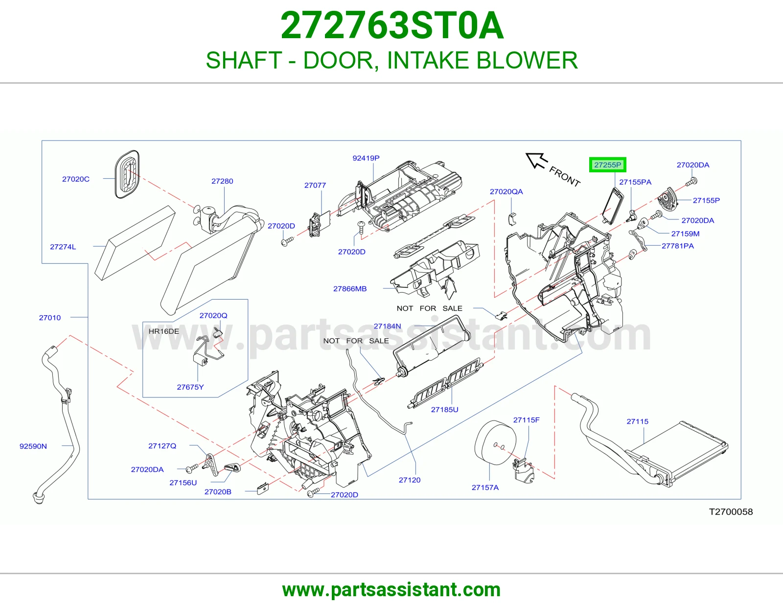 عمود باب سحب منفاخ 272763ST0A