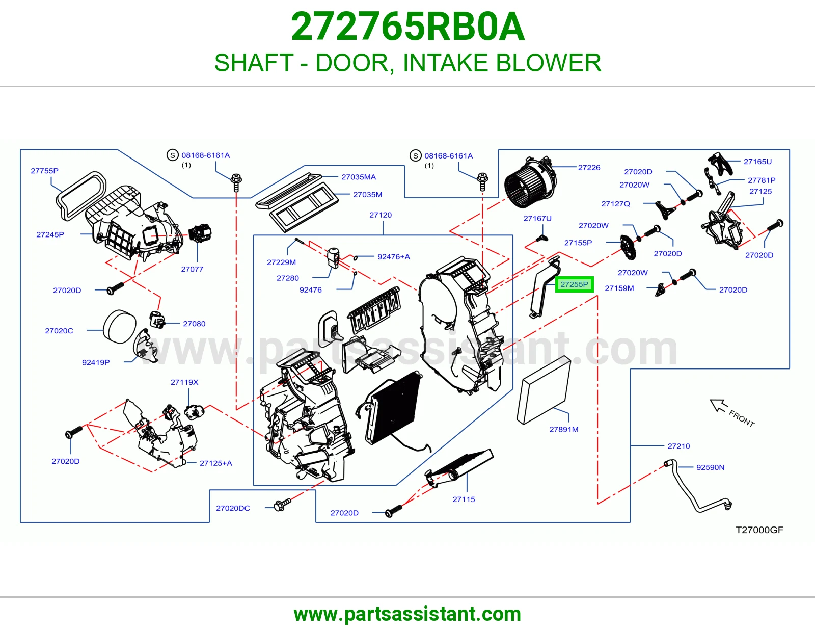 عمود باب مروحة سحب هواء 272765RB0A