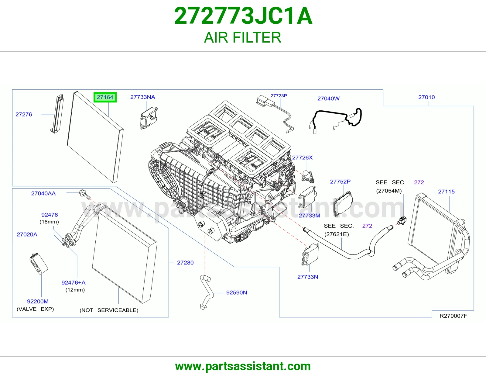 فلتر مكيف 272773JC1A