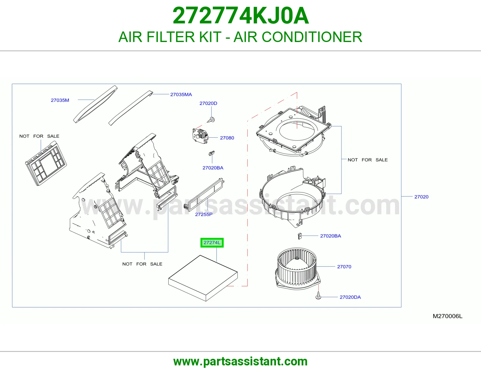 AIR FILTER KIT - AIR CONDITIONER 272774KJ0A