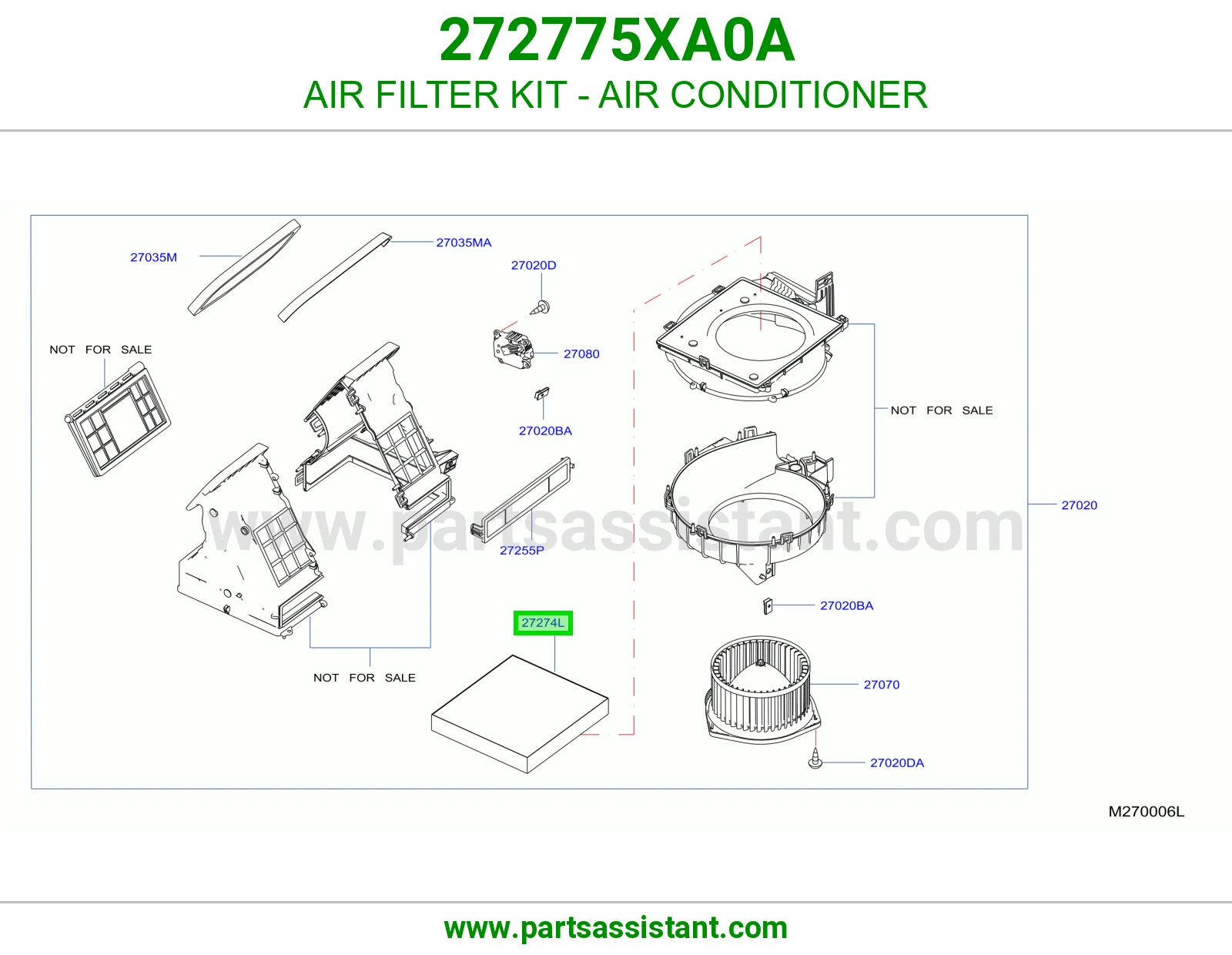 AIR FILTER KIT - AIR CONDITIONER 272775XA0A