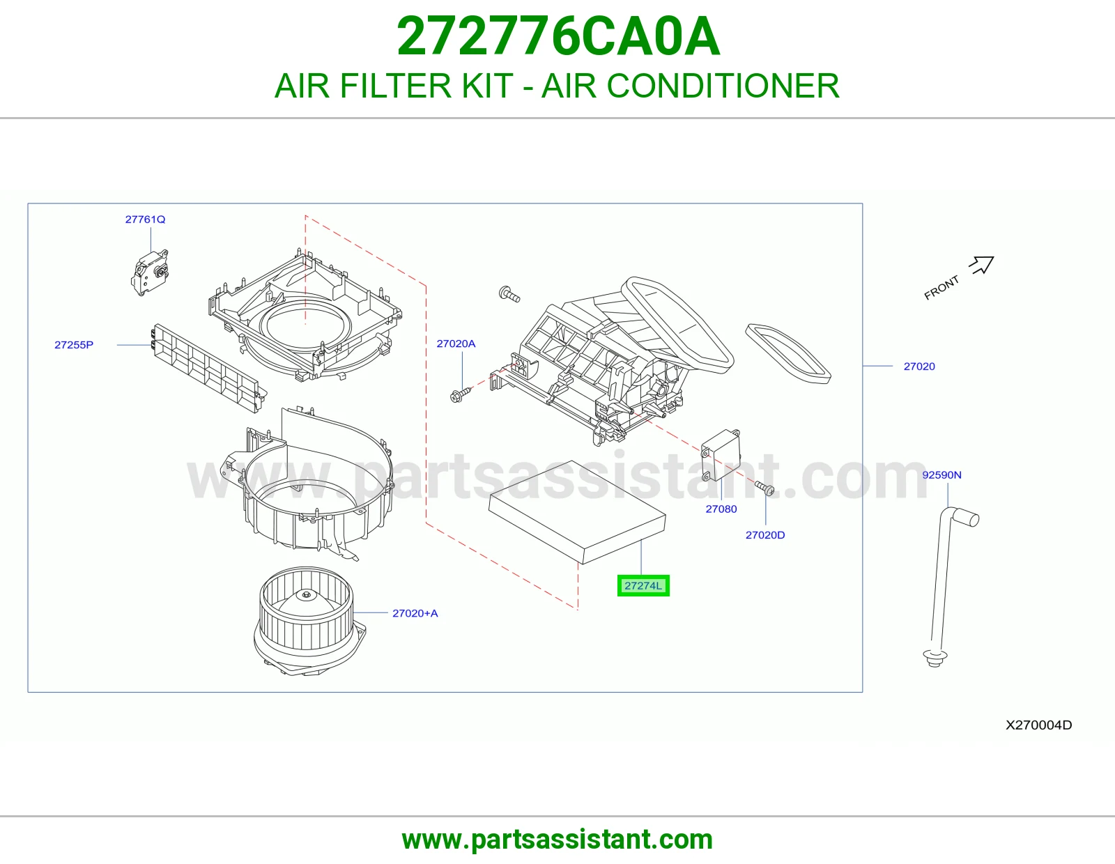 فلتر مكيف 272776CA0A