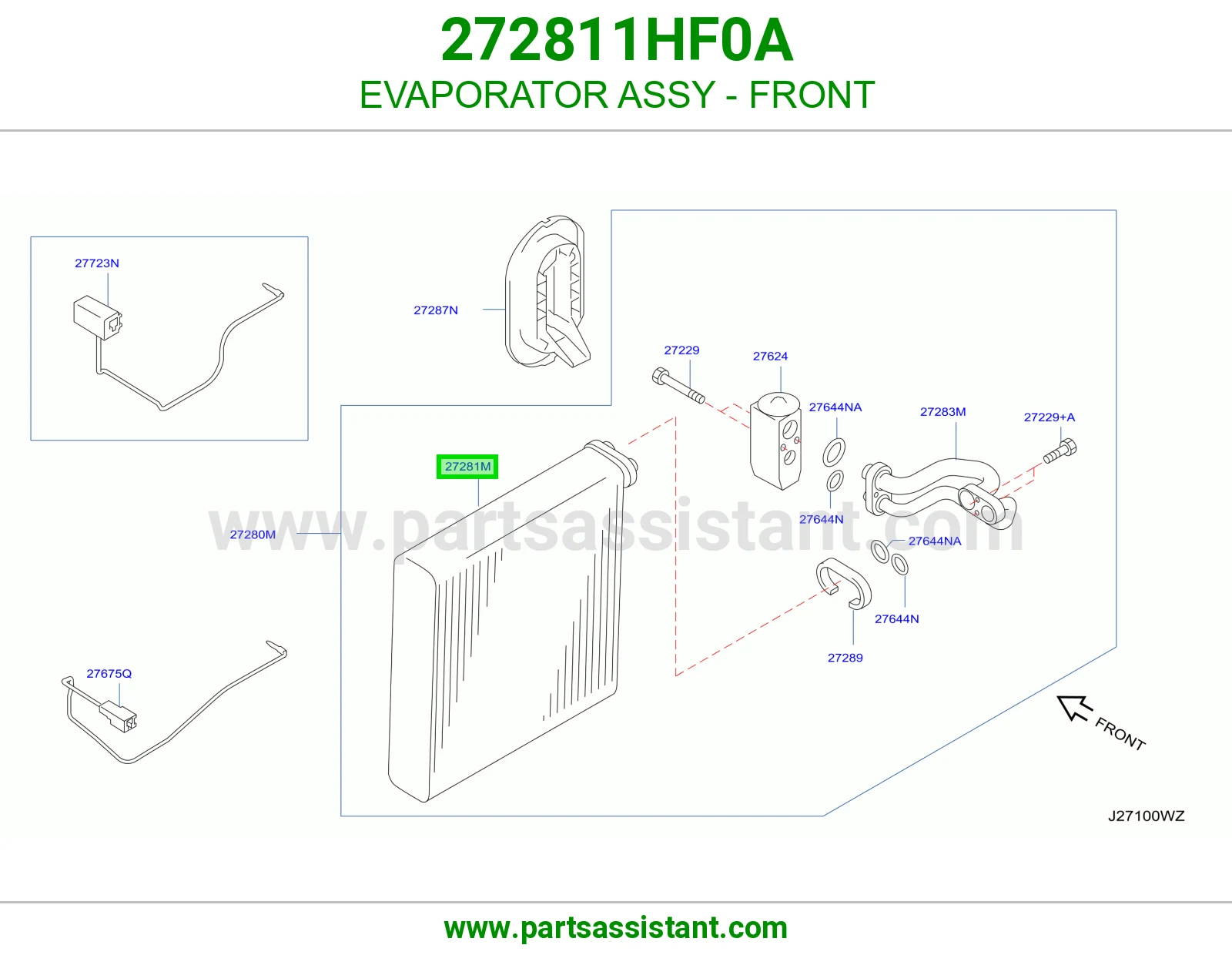 ثلاجة مكيف أمامي كاملة 272811HF0A