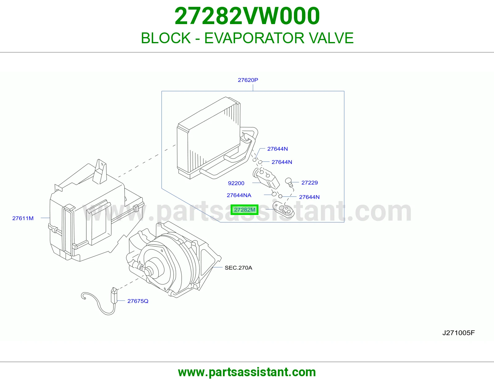 بلوك بلف ثلاجة مكيف 27282VW000