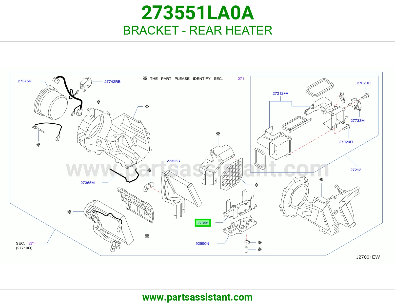 قاعدة دفاية خلفية 273551LA0A
