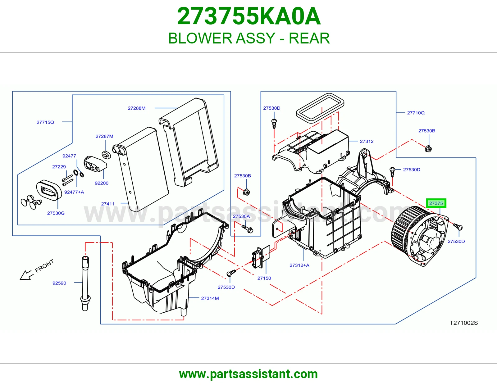 مروحه مكيف خلفي 273755KA0A