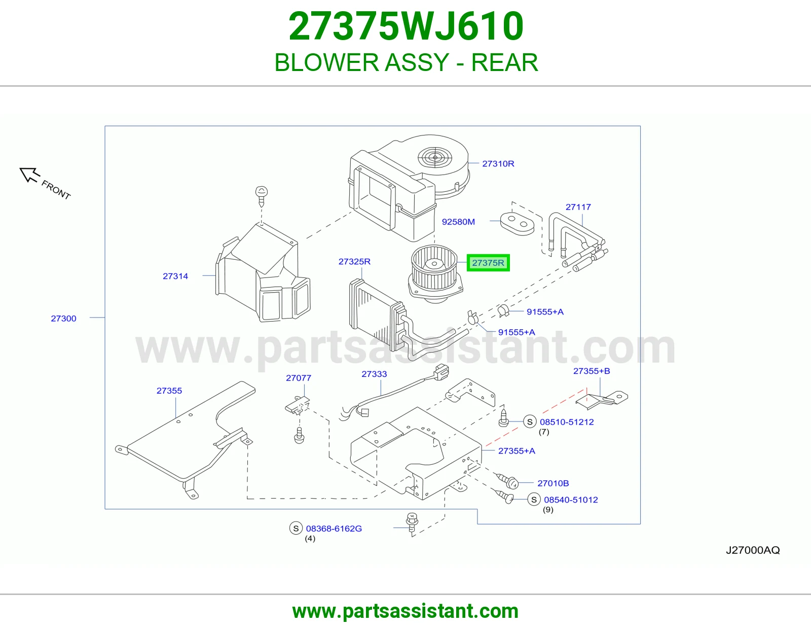 مروحه مكيف خلفي 27375WJ610