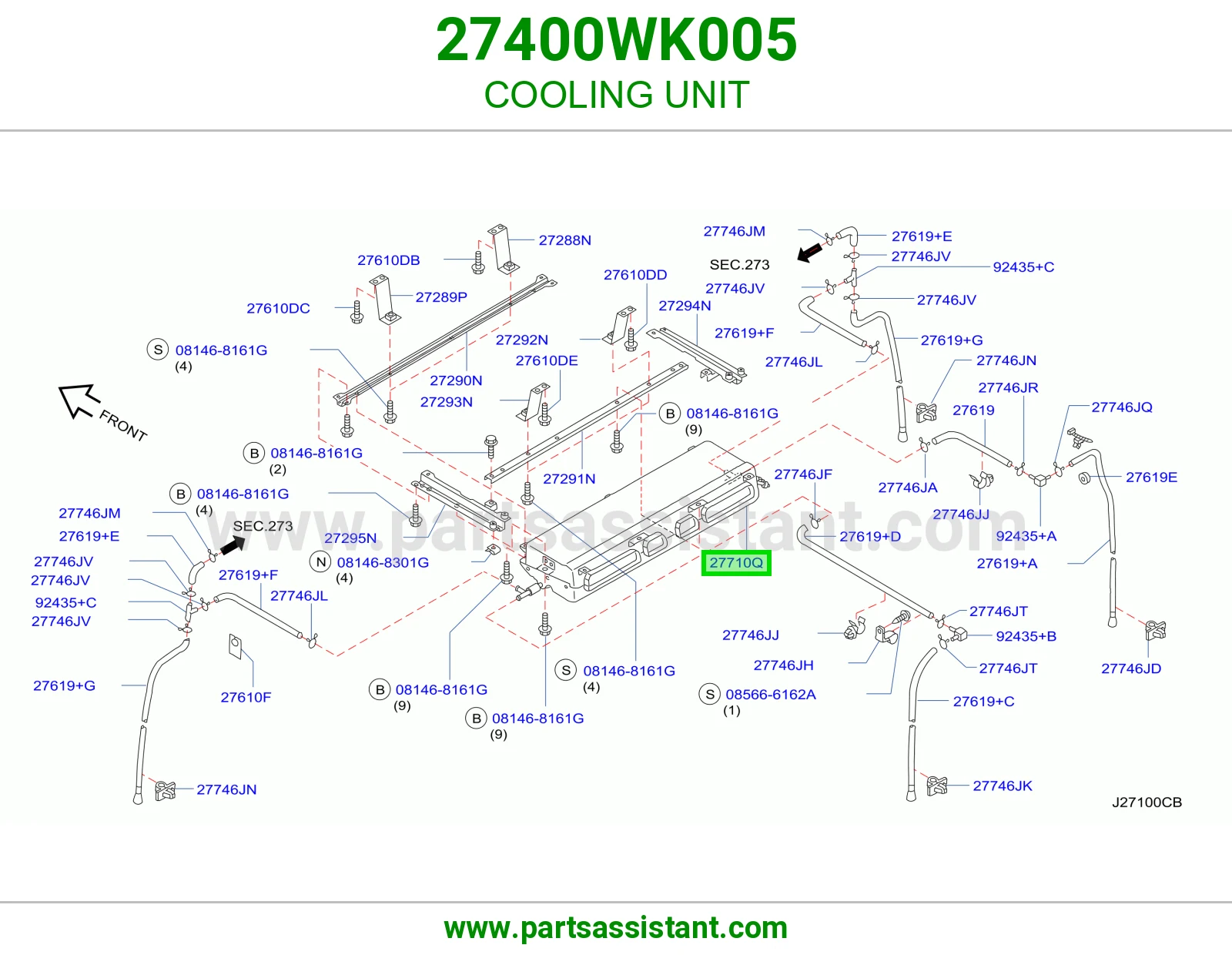 مروحه مكيف خلفي 27400WK005