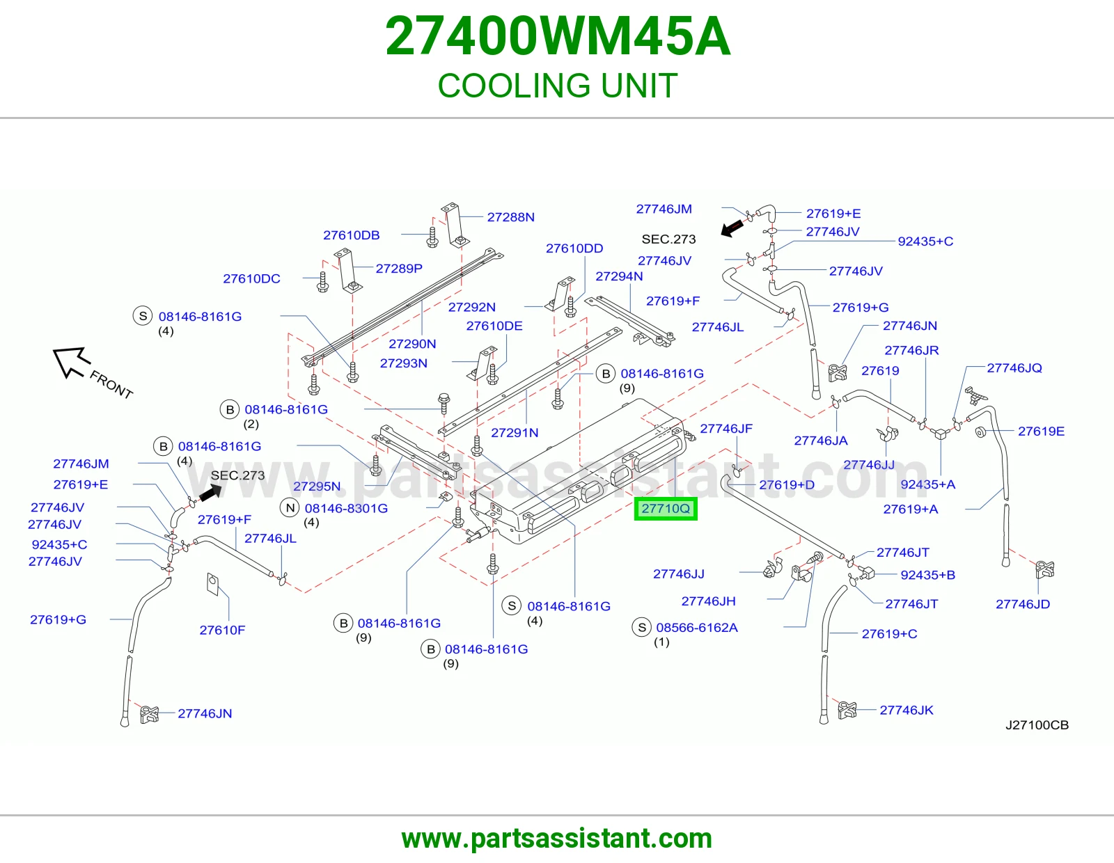 مروحه مكيف خلفي 27400WM45A