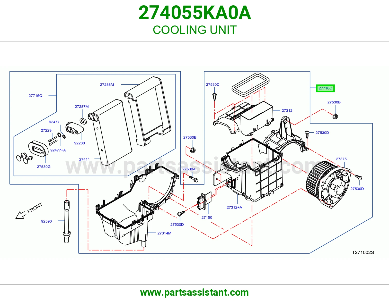مروحه مكيف خلفي 274055KA0A