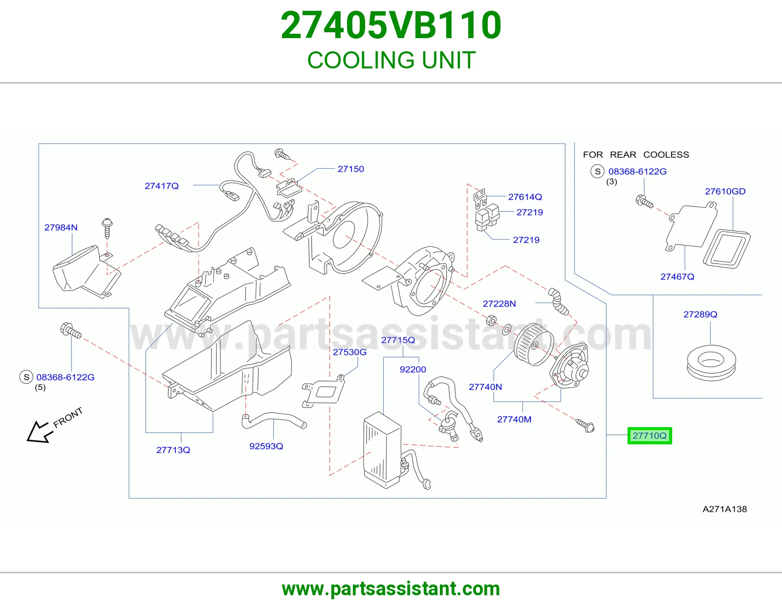مروحه مكيف خلفي 27405VB110