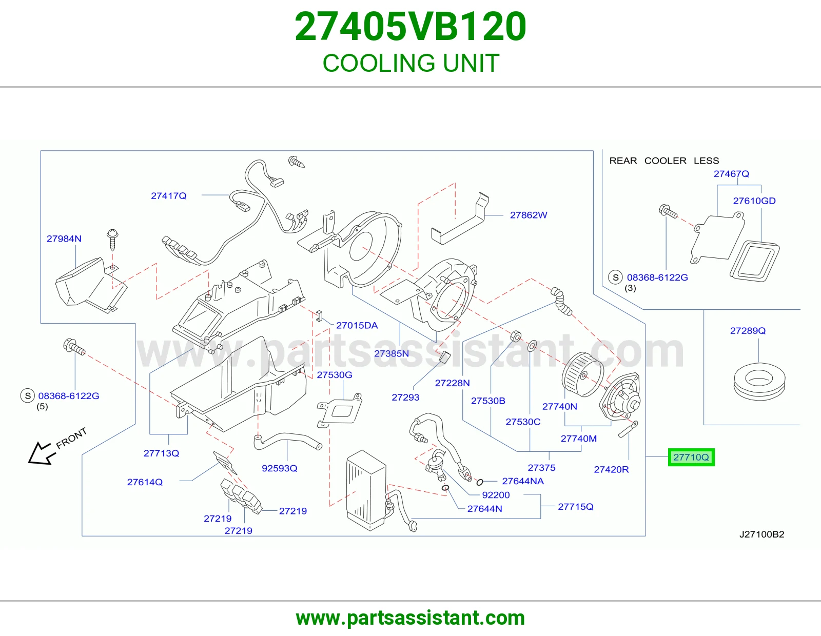 مروحه مكيف خلفي 27405VB120