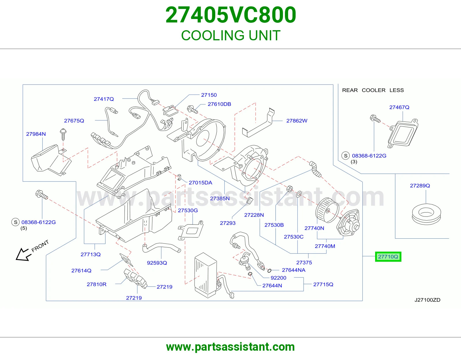 مروحه مكيف خلفي 27405VC800
