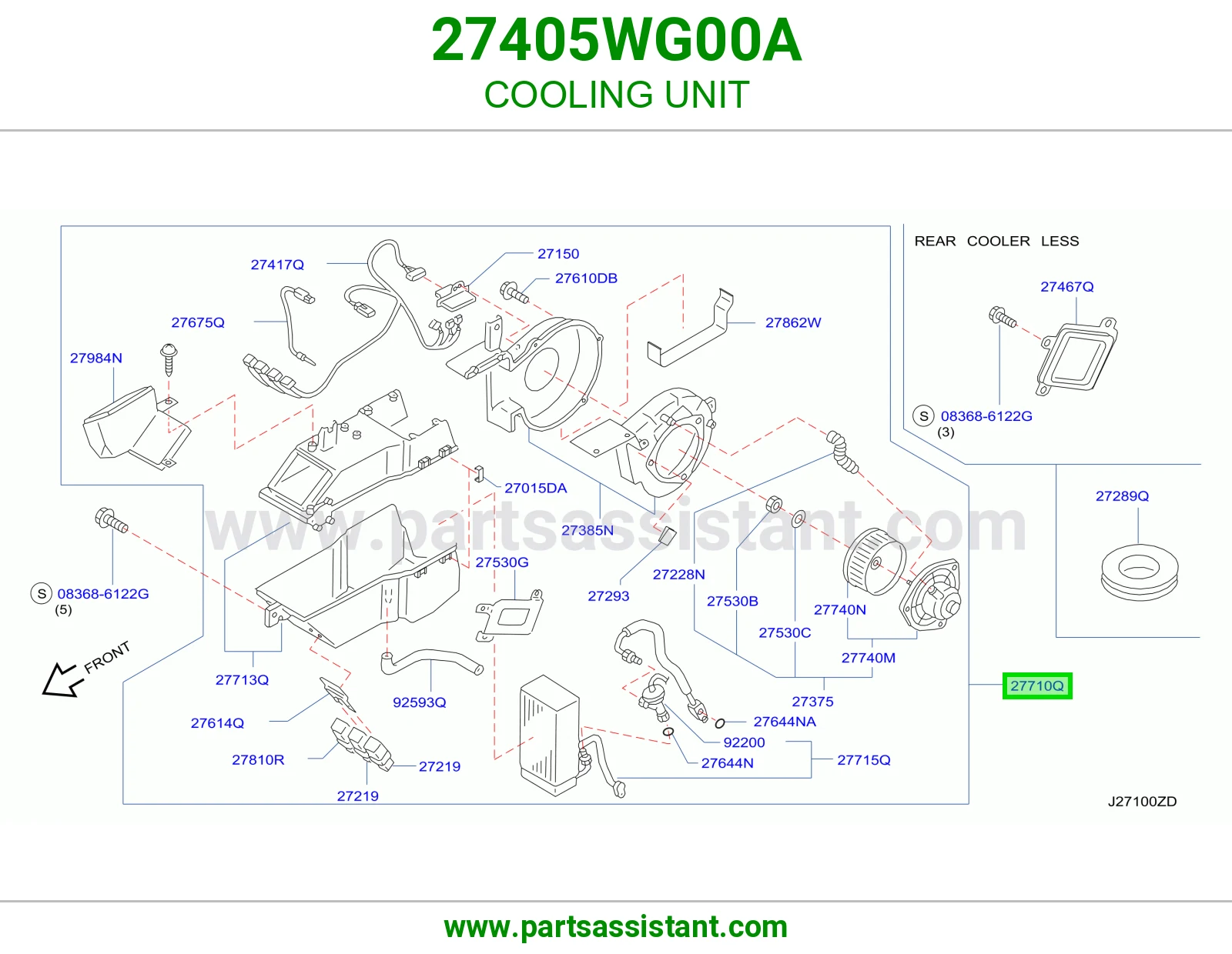مروحه مكيف خلفي 27405WG00A