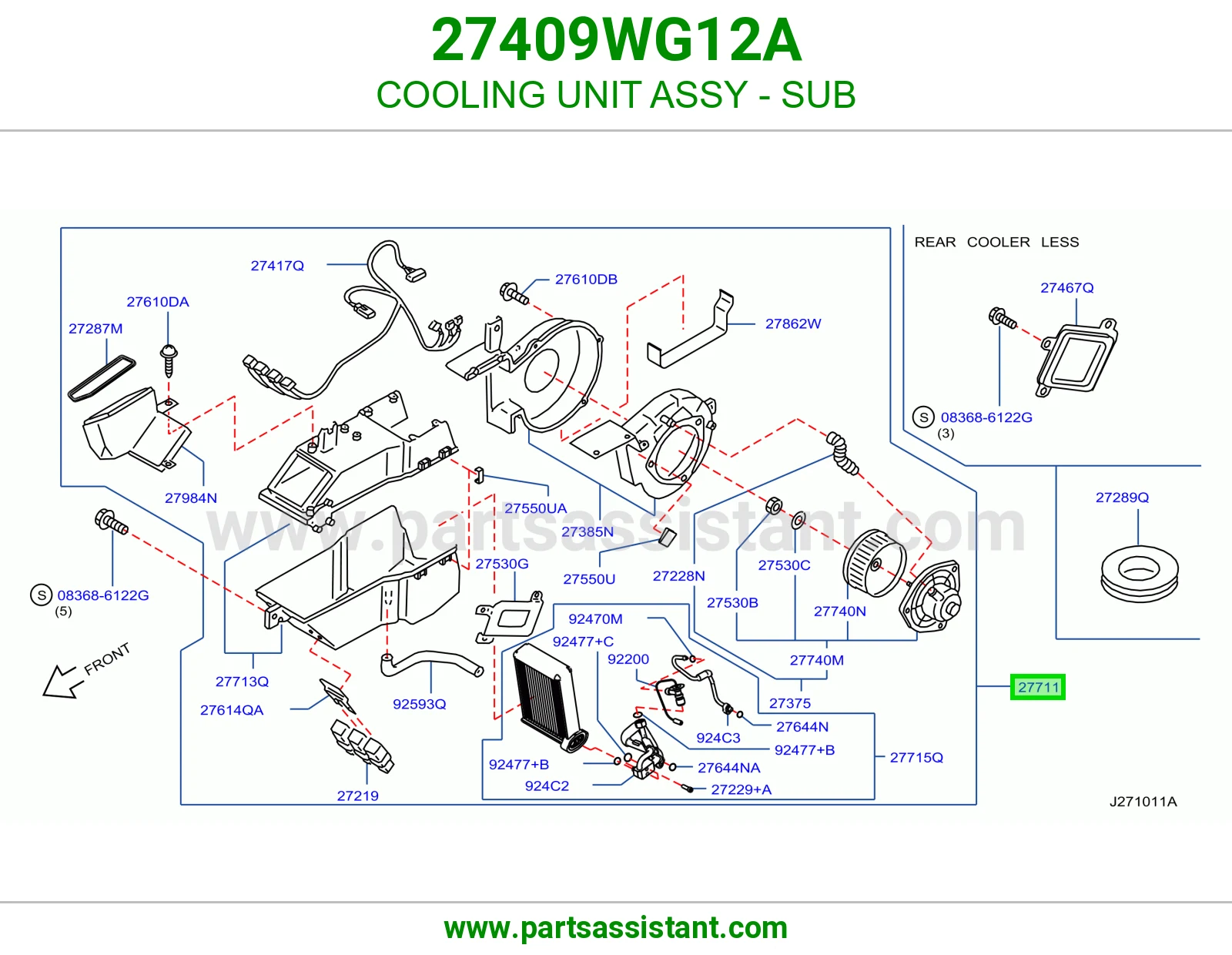 ثلاجة مكيف فرعي كاملة 27409WG12A