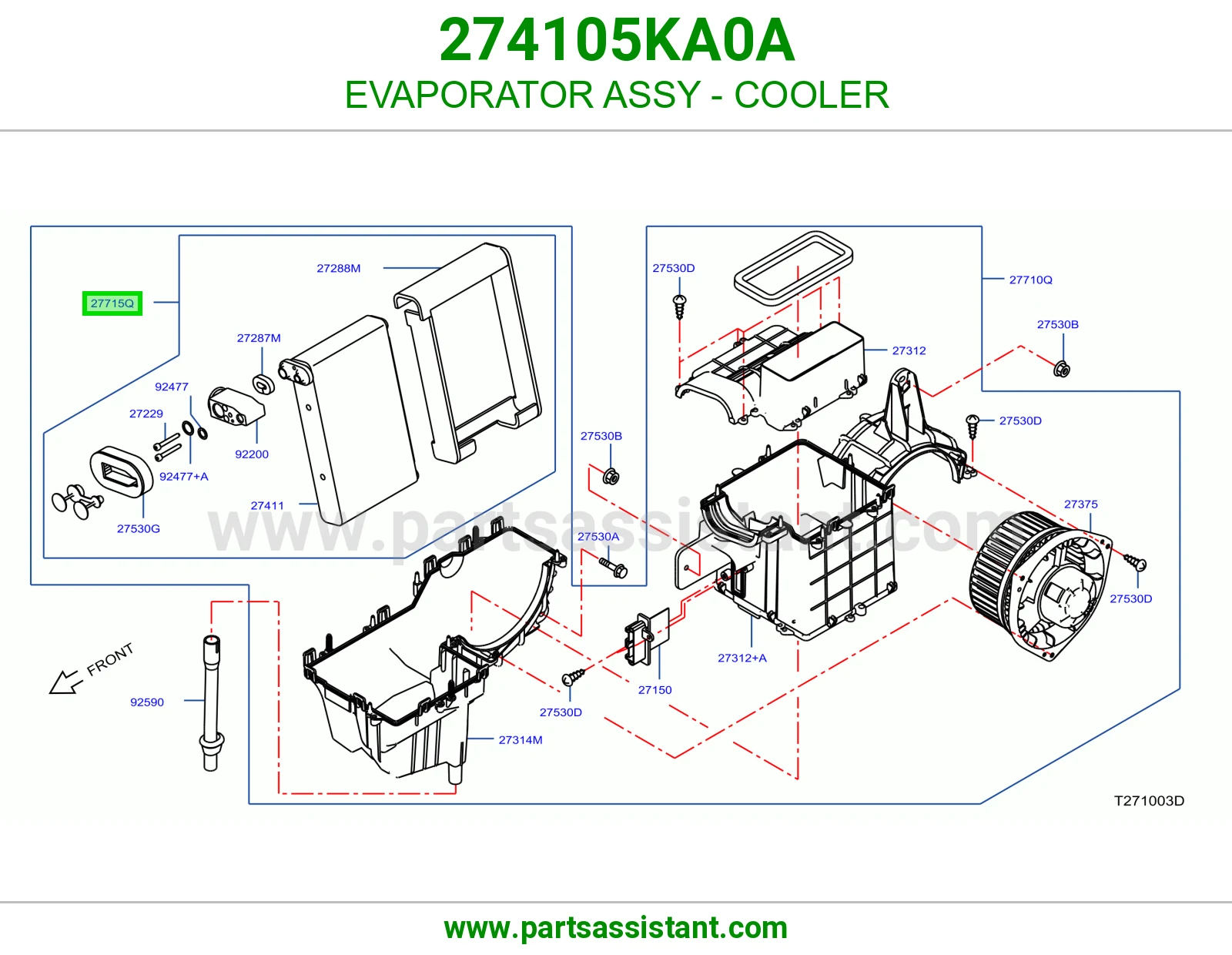 ثلاجه مكيف خلفي 274105KA0A