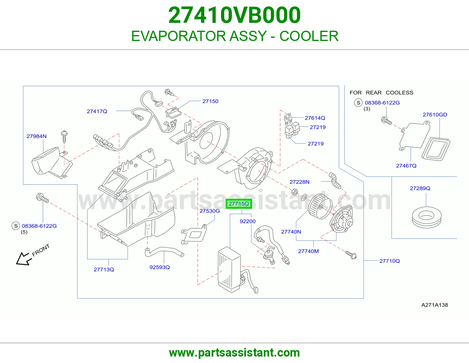 ثلاجه مكيف خلفي 27410VB000