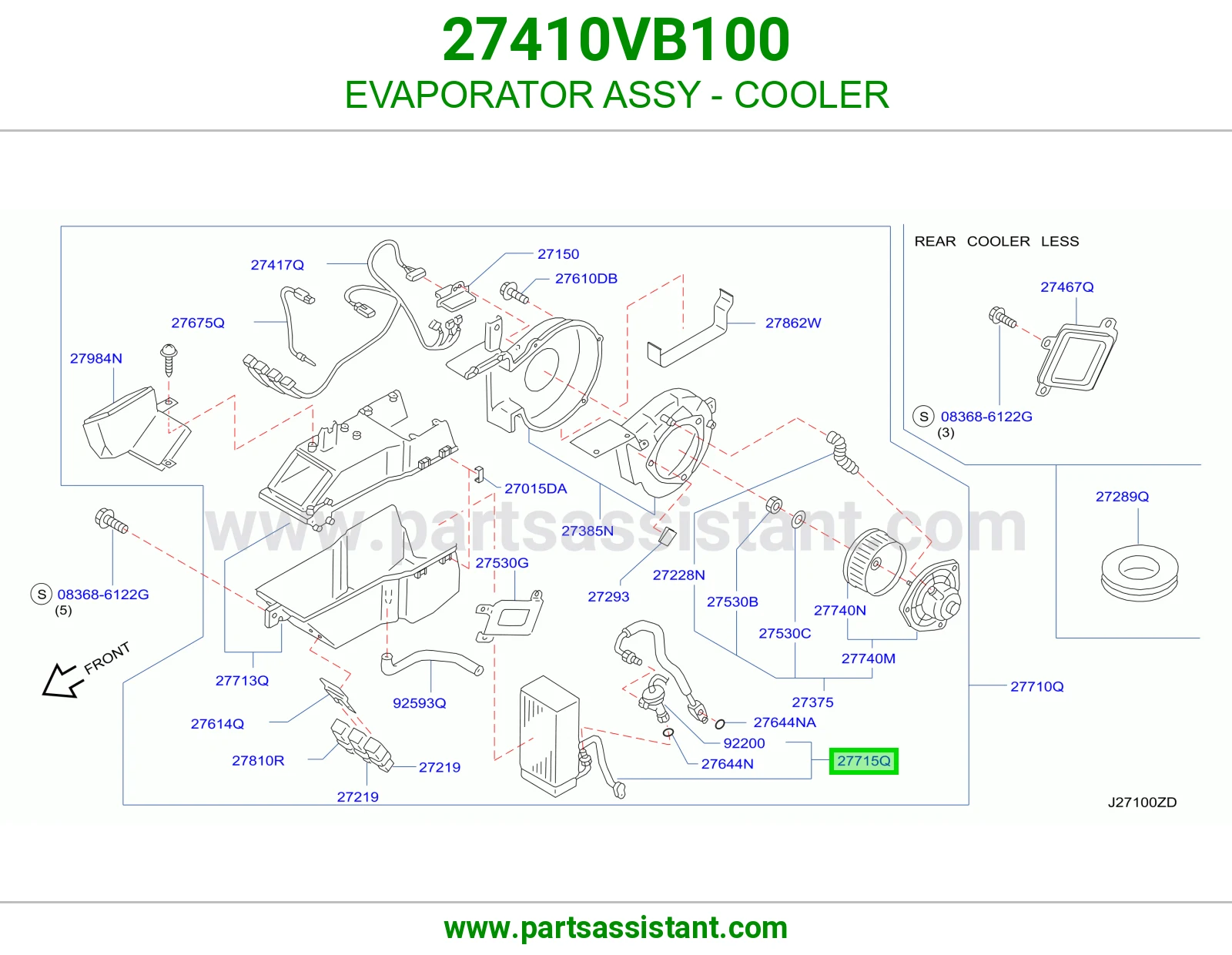 ثلاجه مكيف خلفي 27410VB100