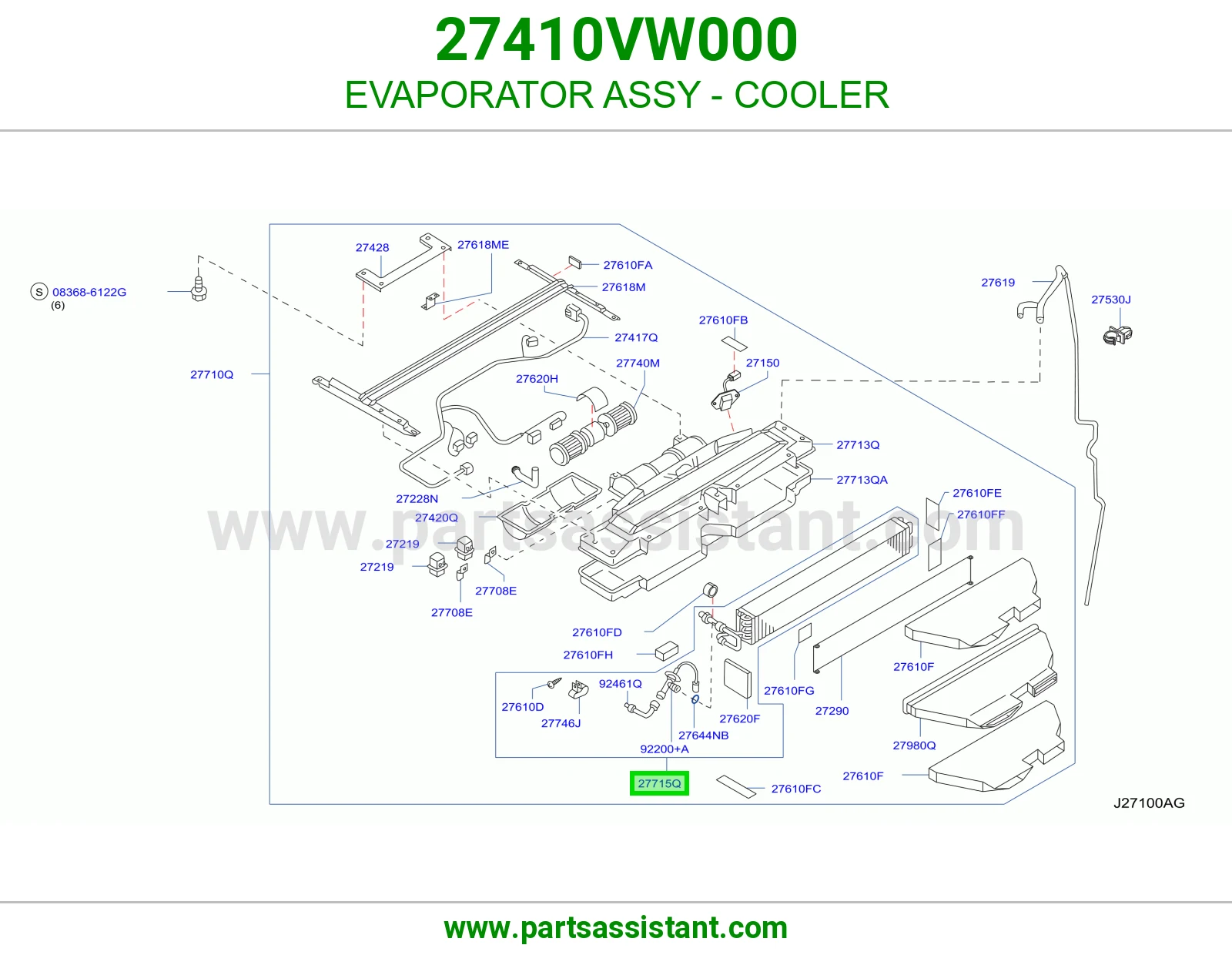 ثلاجه مكيف خلفي 27410VW000