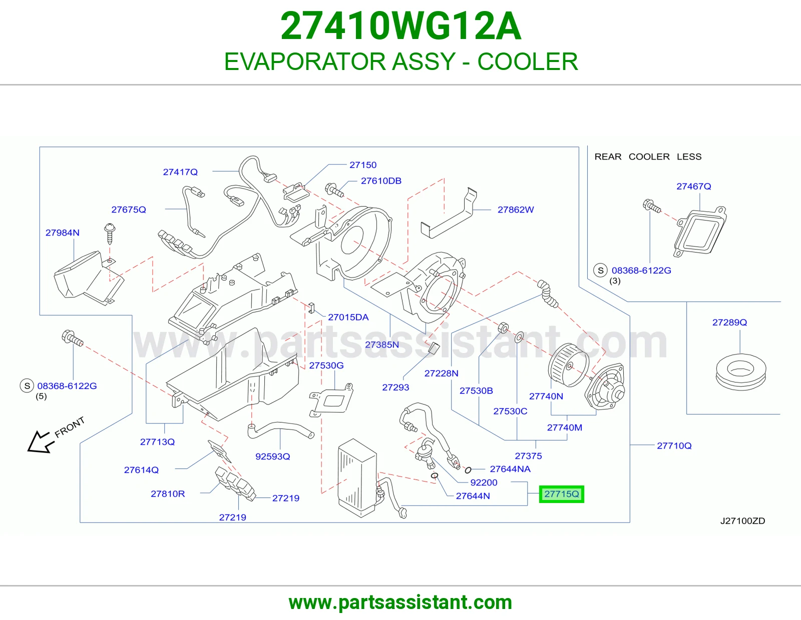 ثلاجه مكيف خلفي 27410WG12A