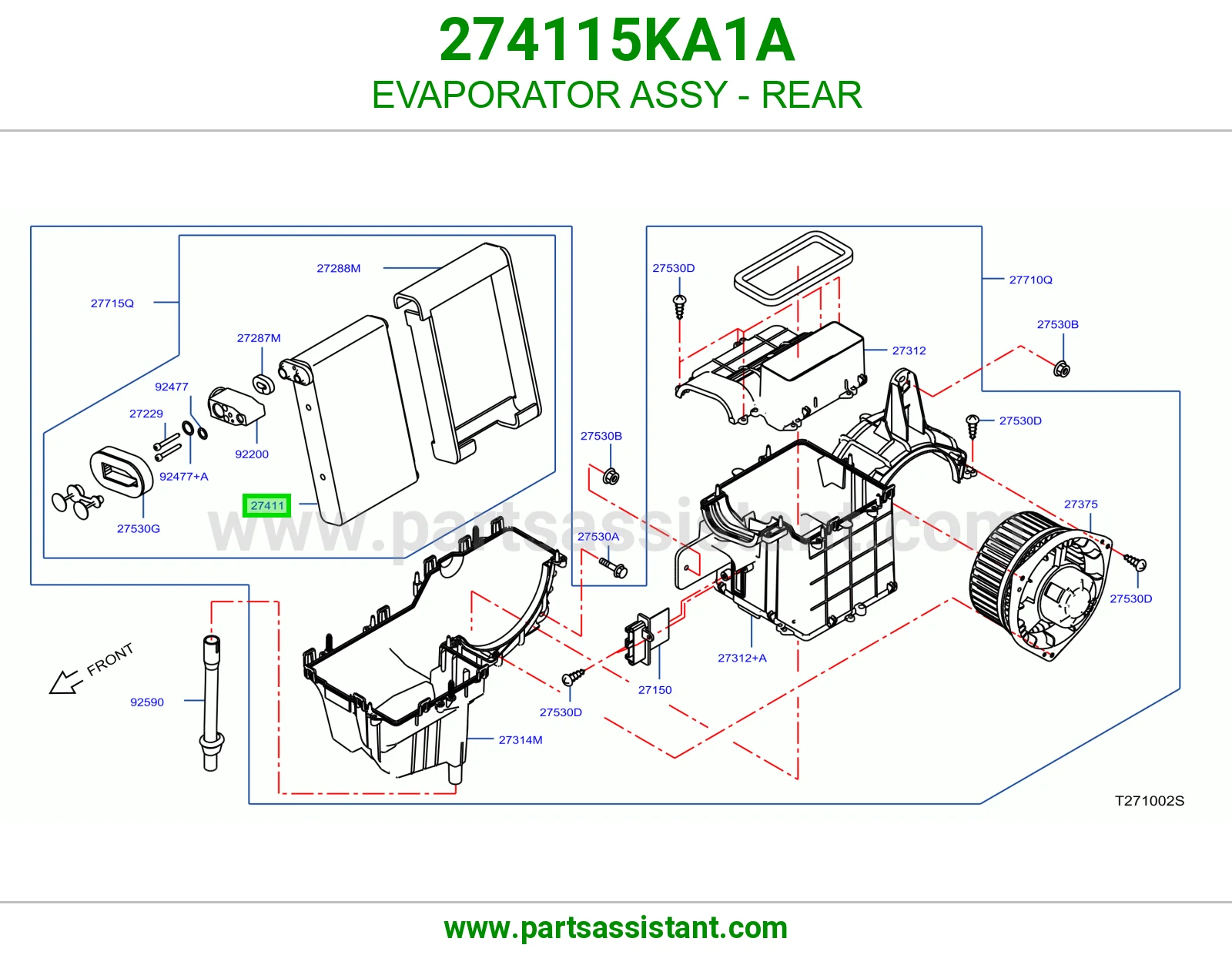 ثلاجة مكيف خلفي كاملة 274115KA1A