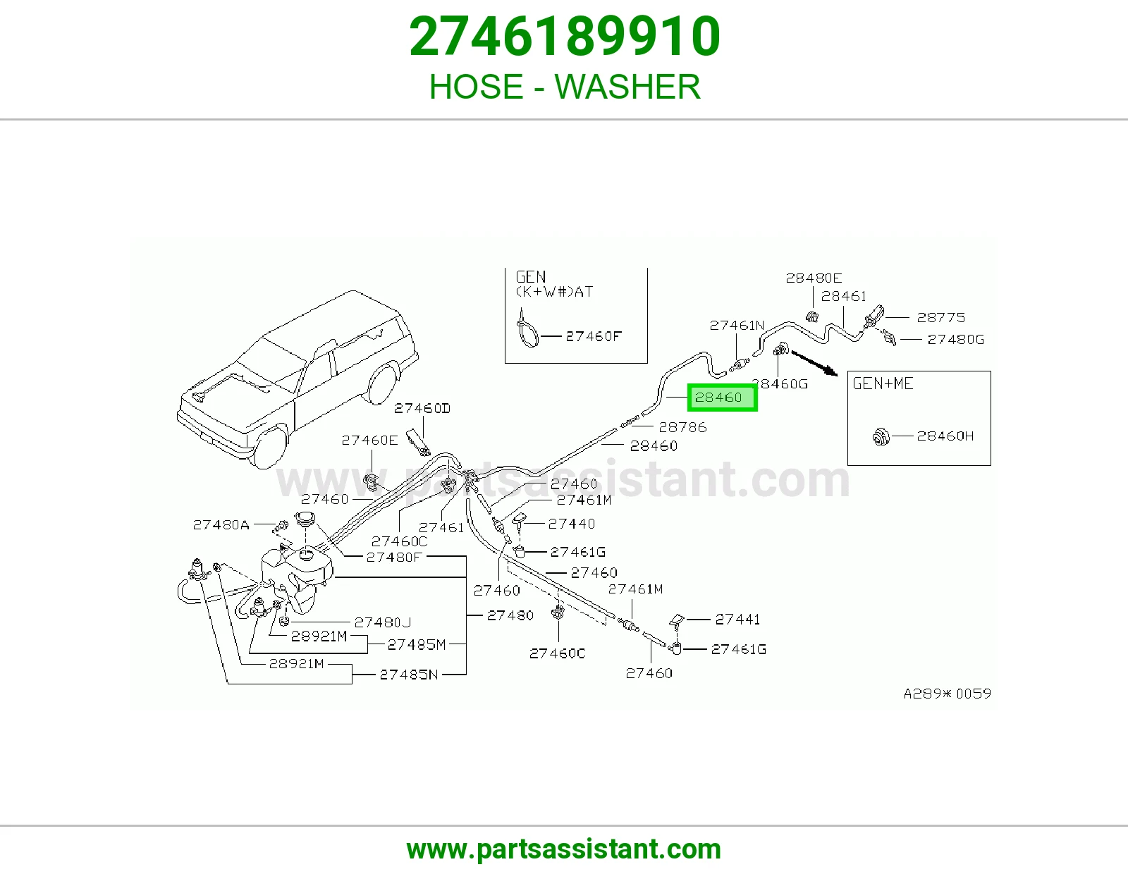 HOSE - WASHER 2746189910