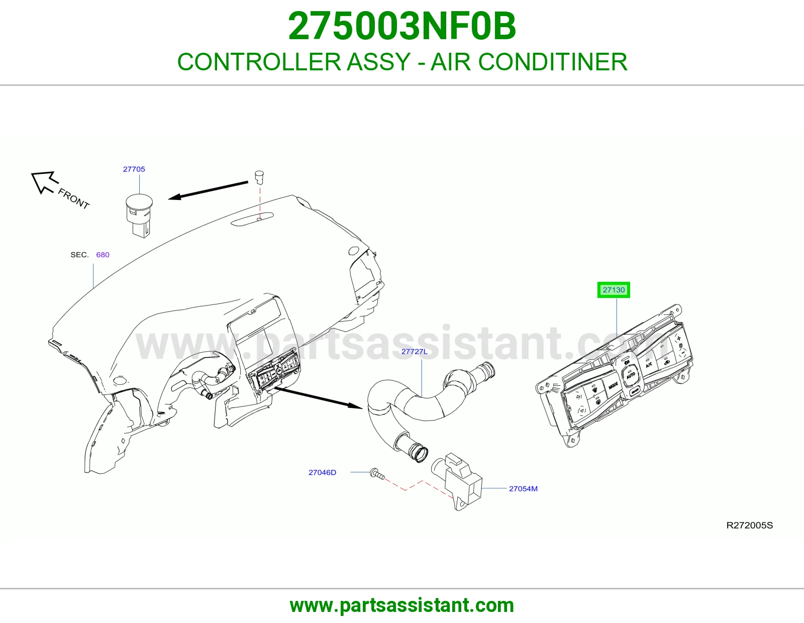 مفتاح مكيف خلفي 275003NF0B