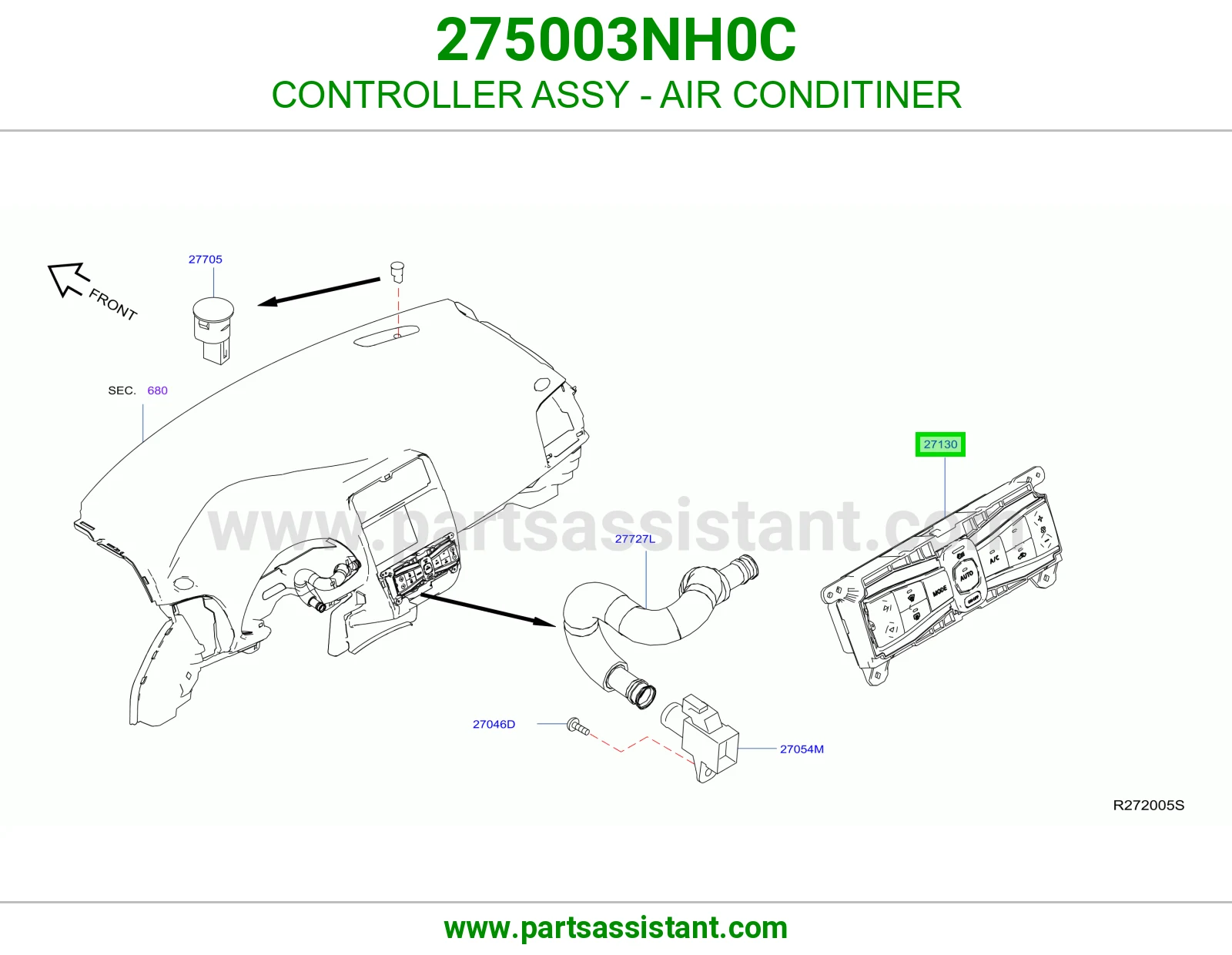 مفتاح مكيف خلفي 275003NH0C