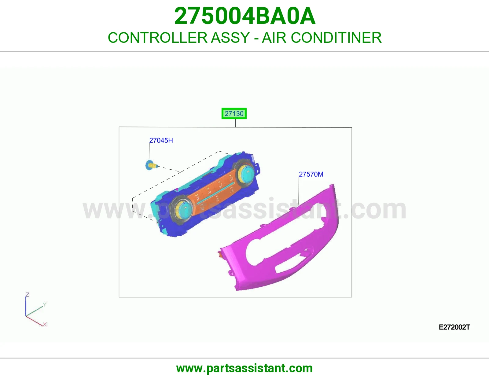 مفتاح مكيف خلفي 275004BA0A