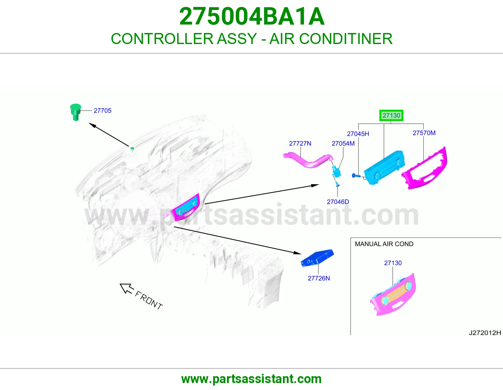مفتاح مكيف خلفي 275004BA1A