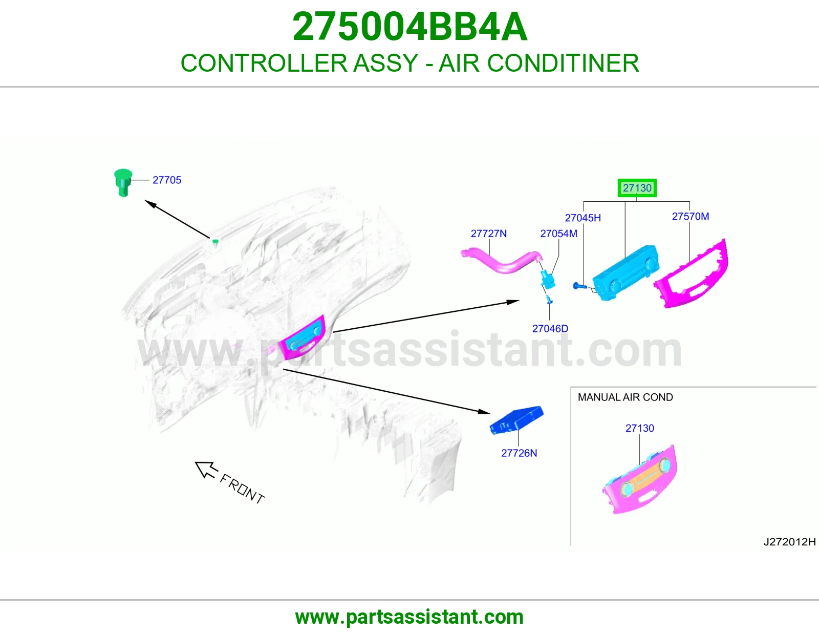 مفتاح مكيف خلفي 275004BB4A