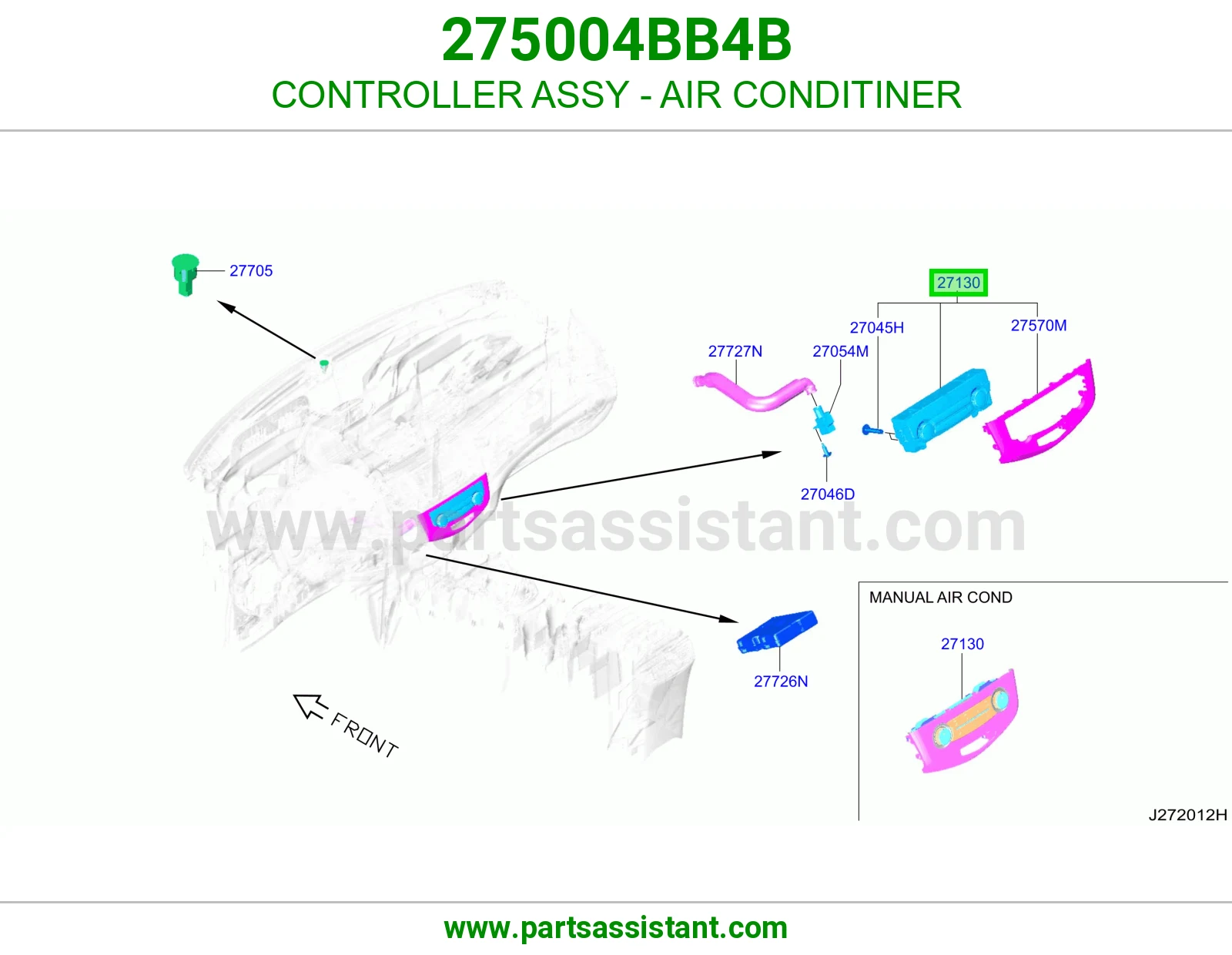 مفتاح مكيف خلفي 275004BB4B
