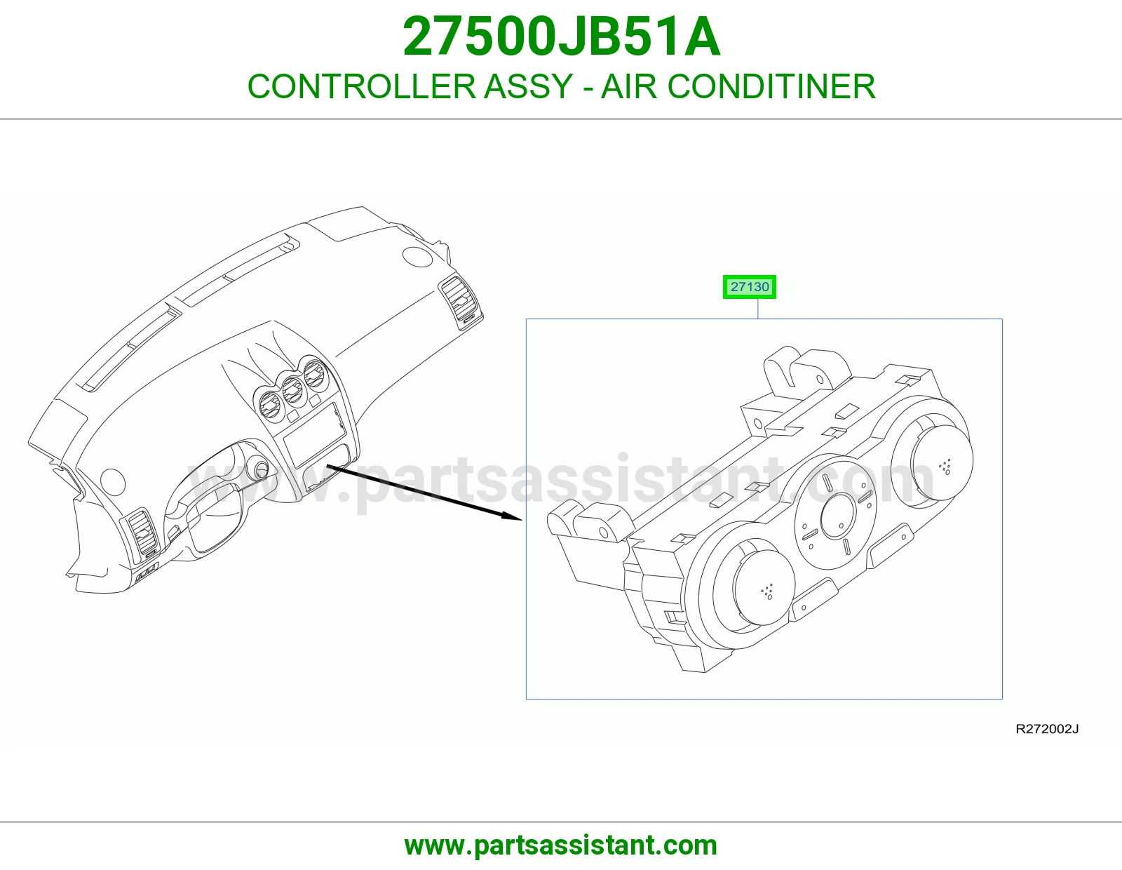 مفتاح مكيف خلفي 27500JB51A