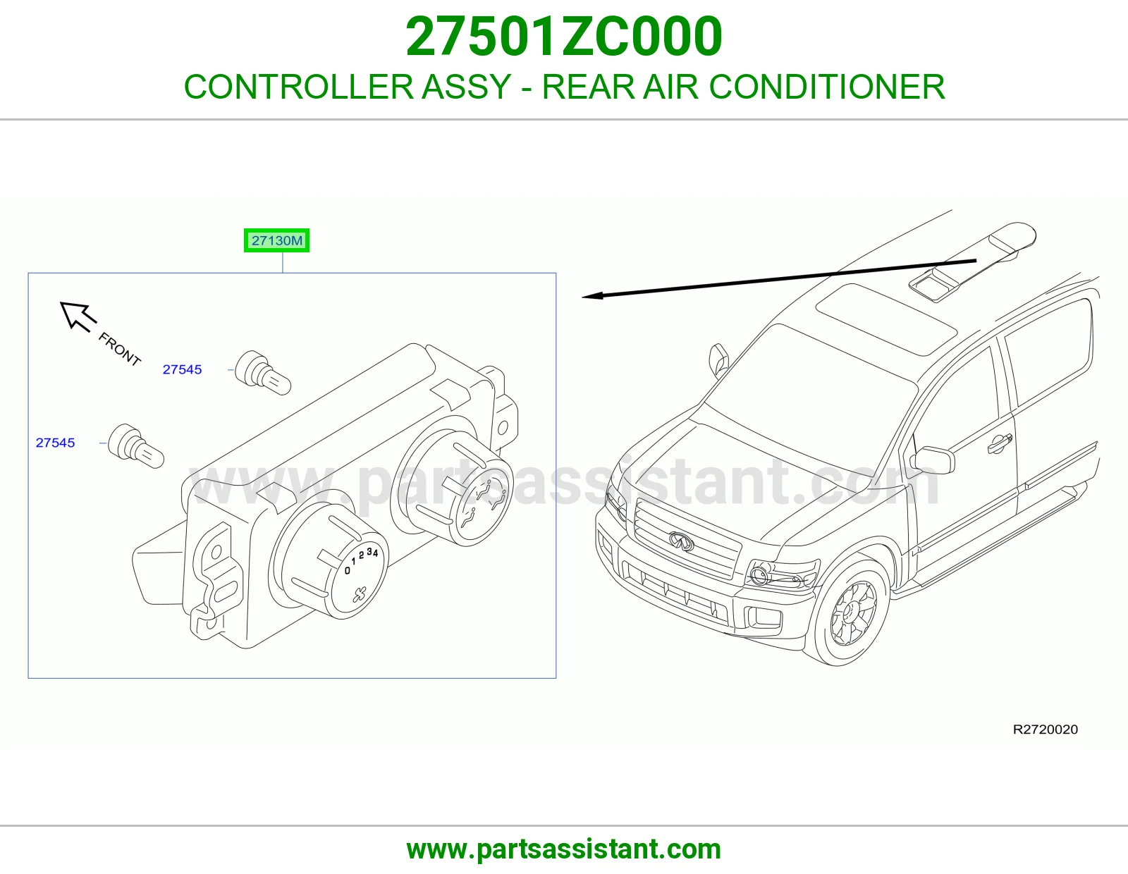 مفتاح مكيف كامل 27501ZC000