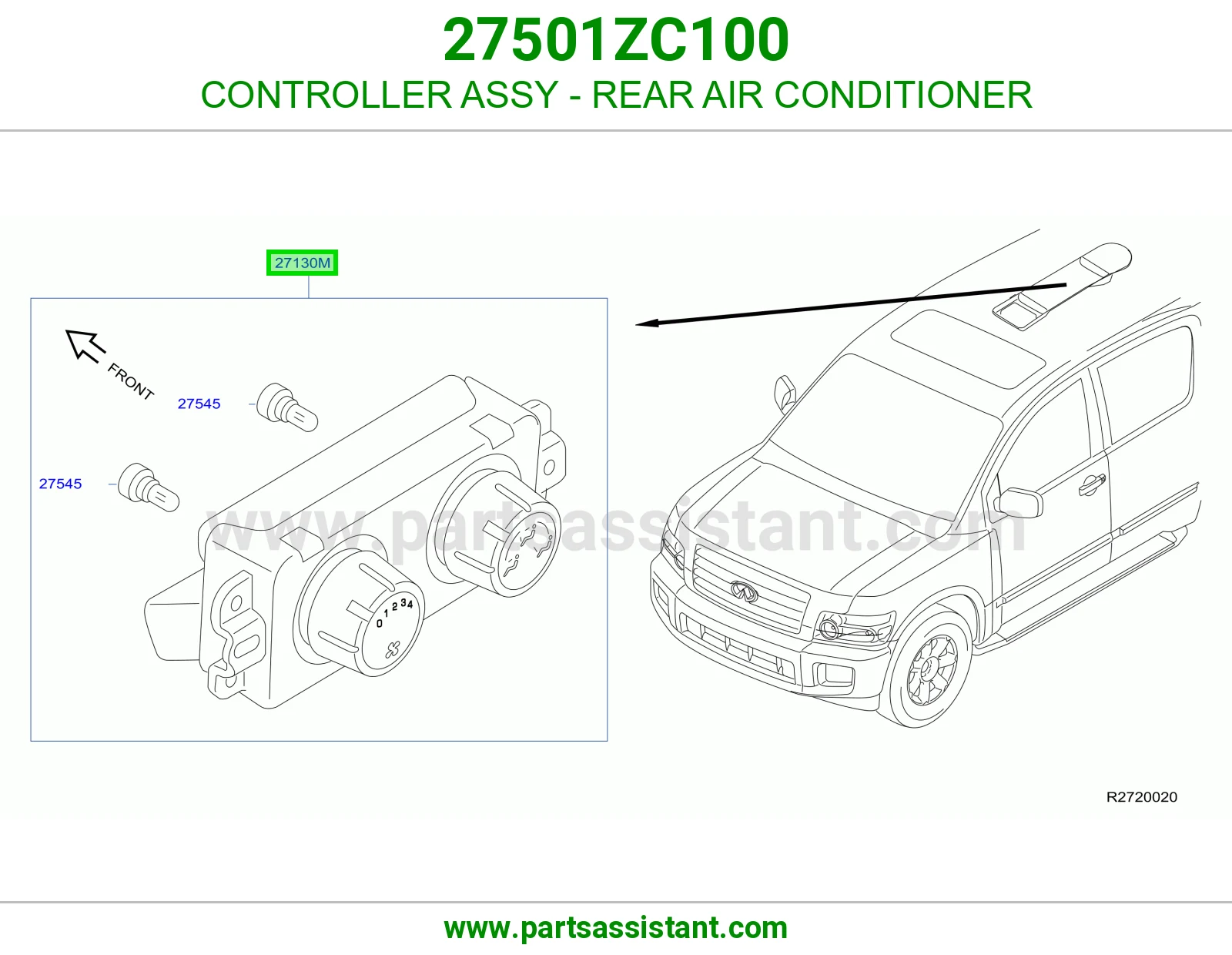 مفتاح مكيف كامل 27501ZC100