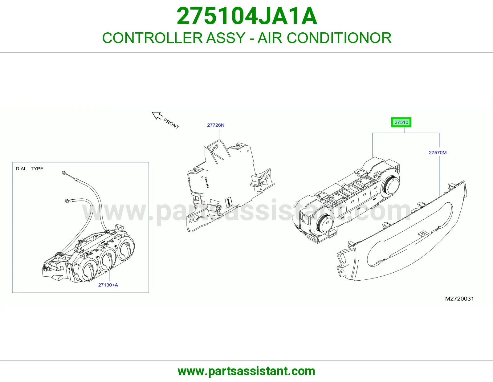 كنترول مكيف كامل 275104JA1A