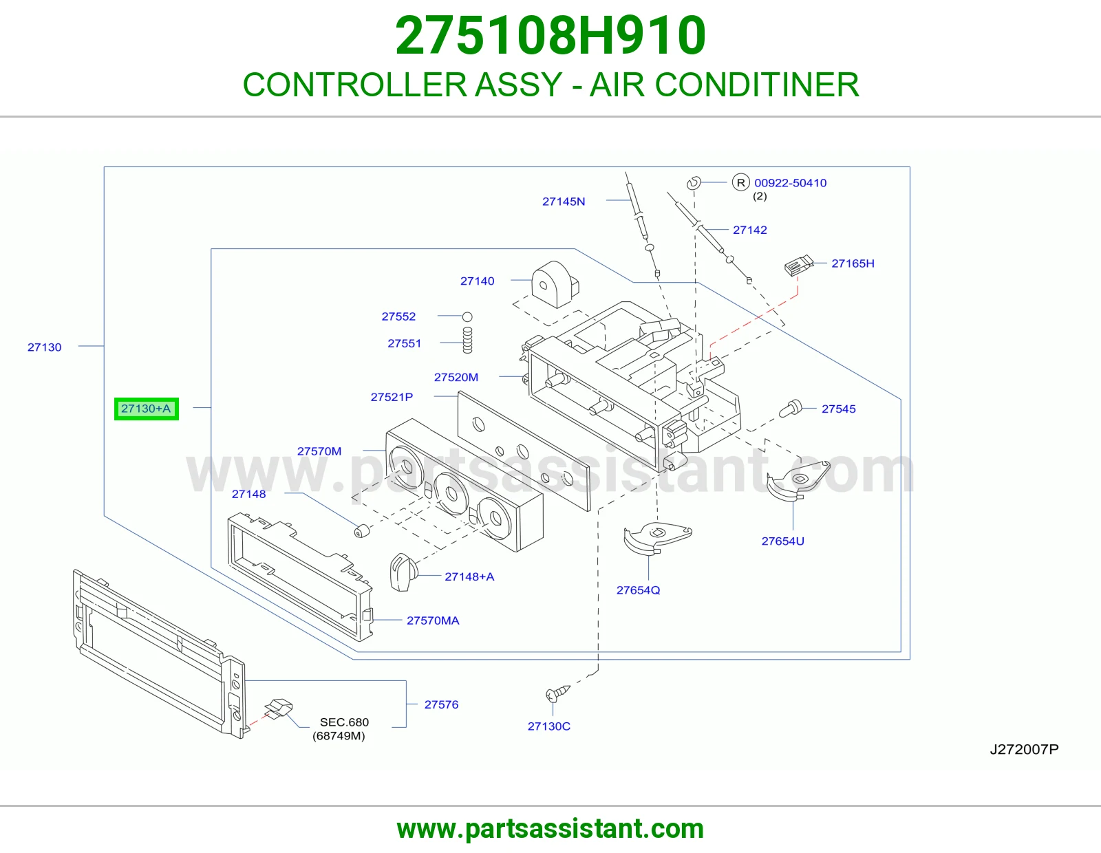 مفتاح مكيف كامل 275108H910