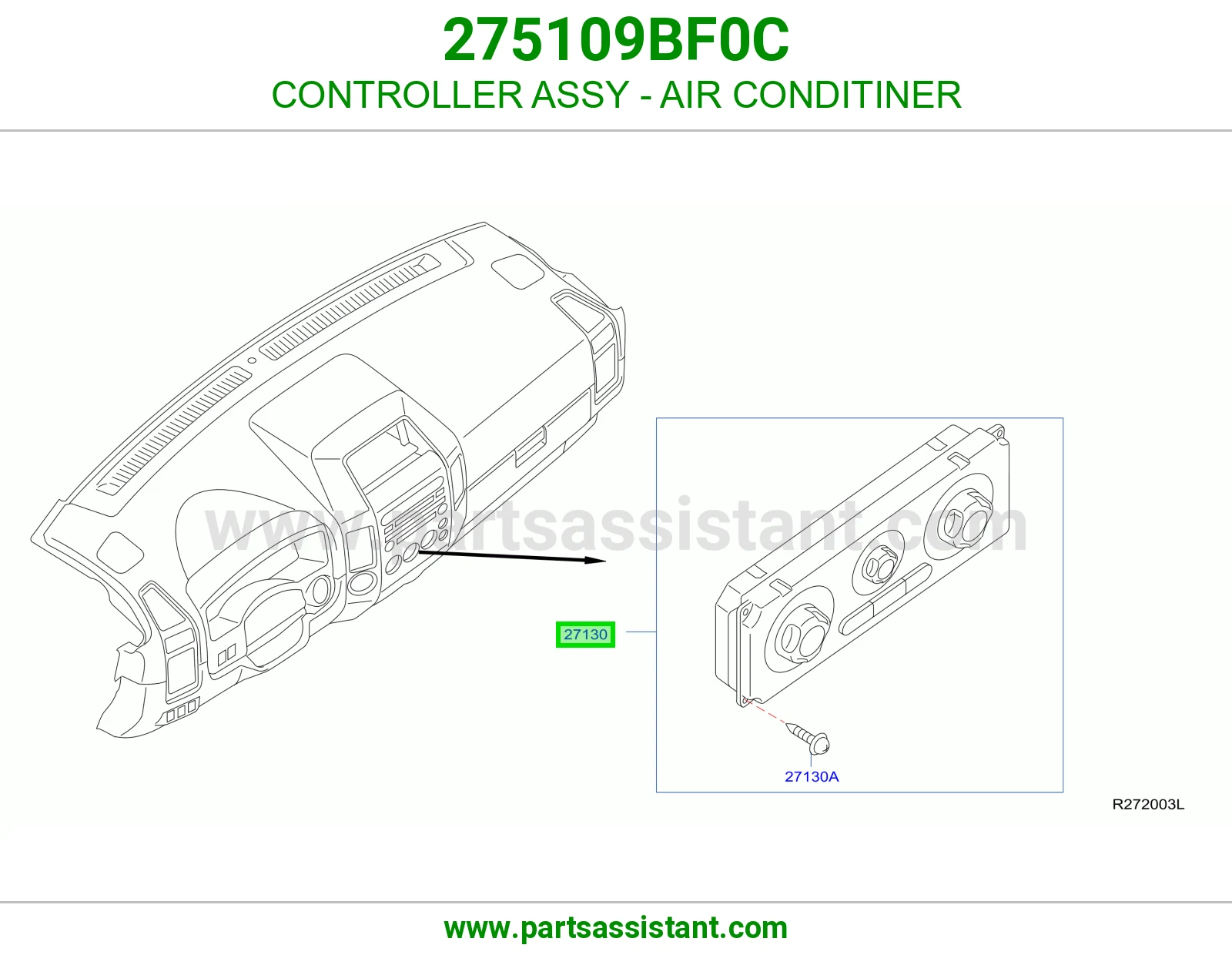 مفتاح مكيف خلفي 275109BF0C