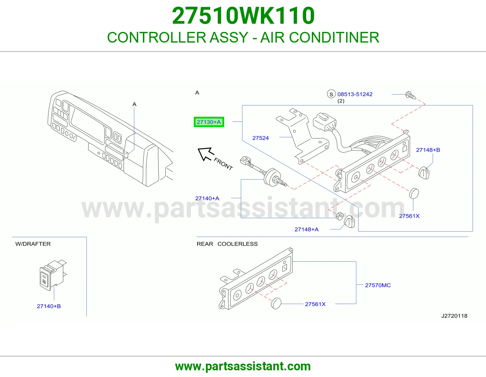 مفتاح مكيف كامل 27510WK110