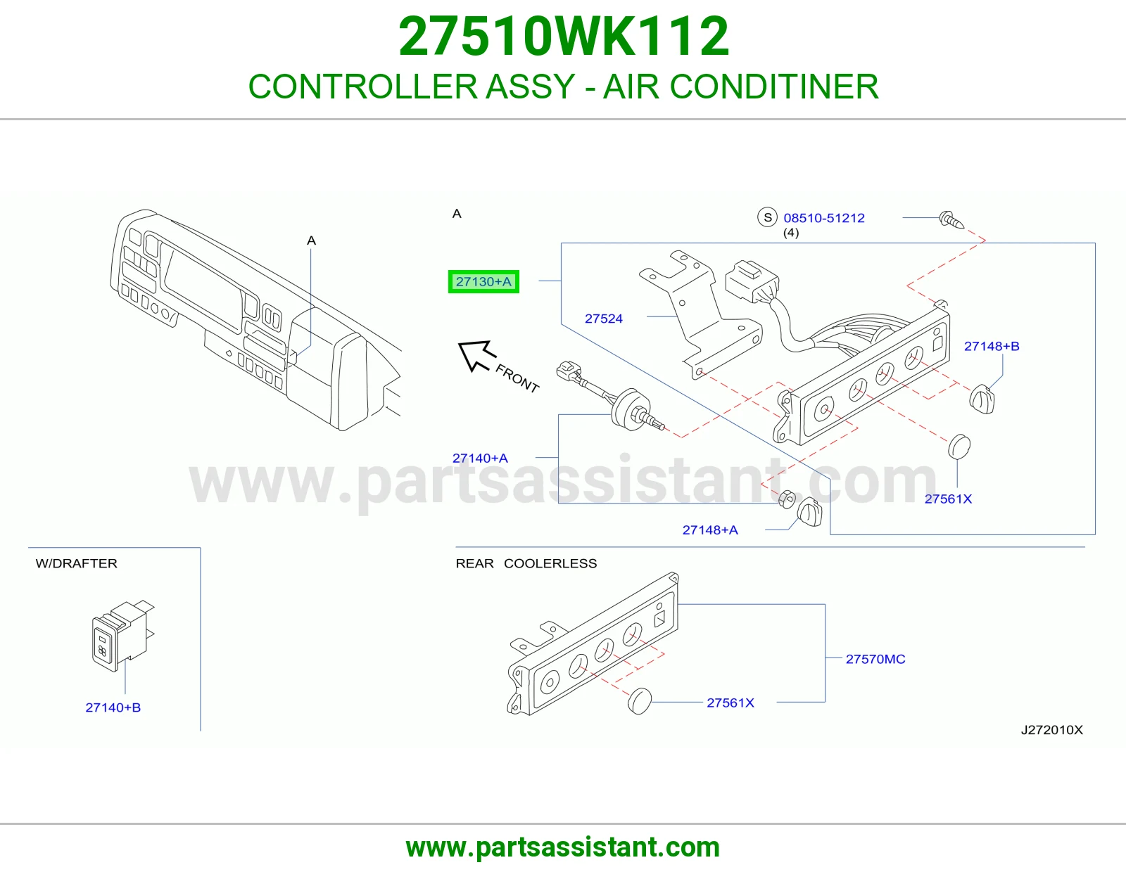 مفتاح مكيف كامل 27510WK112
