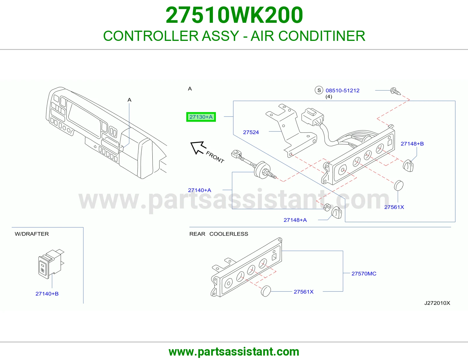 مفتاح مكيف كامل 27510WK200