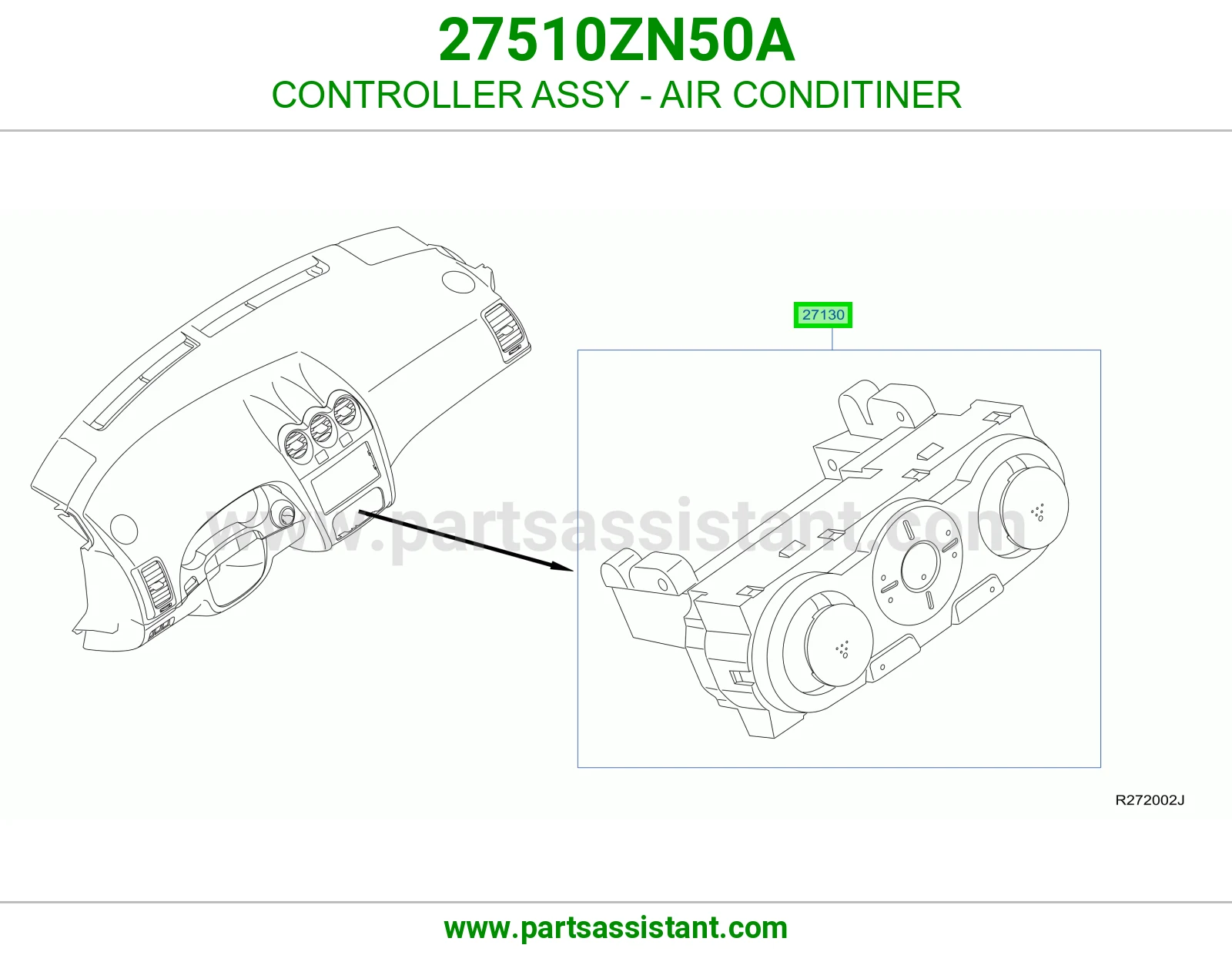 مفتاح مكيف خلفي 27510ZN50A