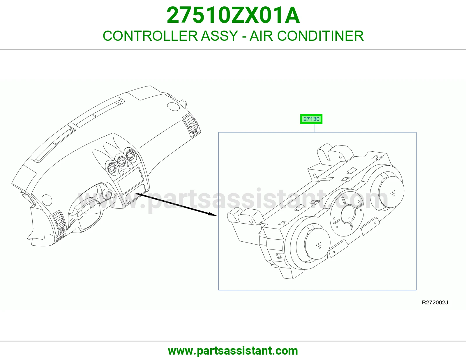 مفتاح مكيف خلفي 27510ZX01A