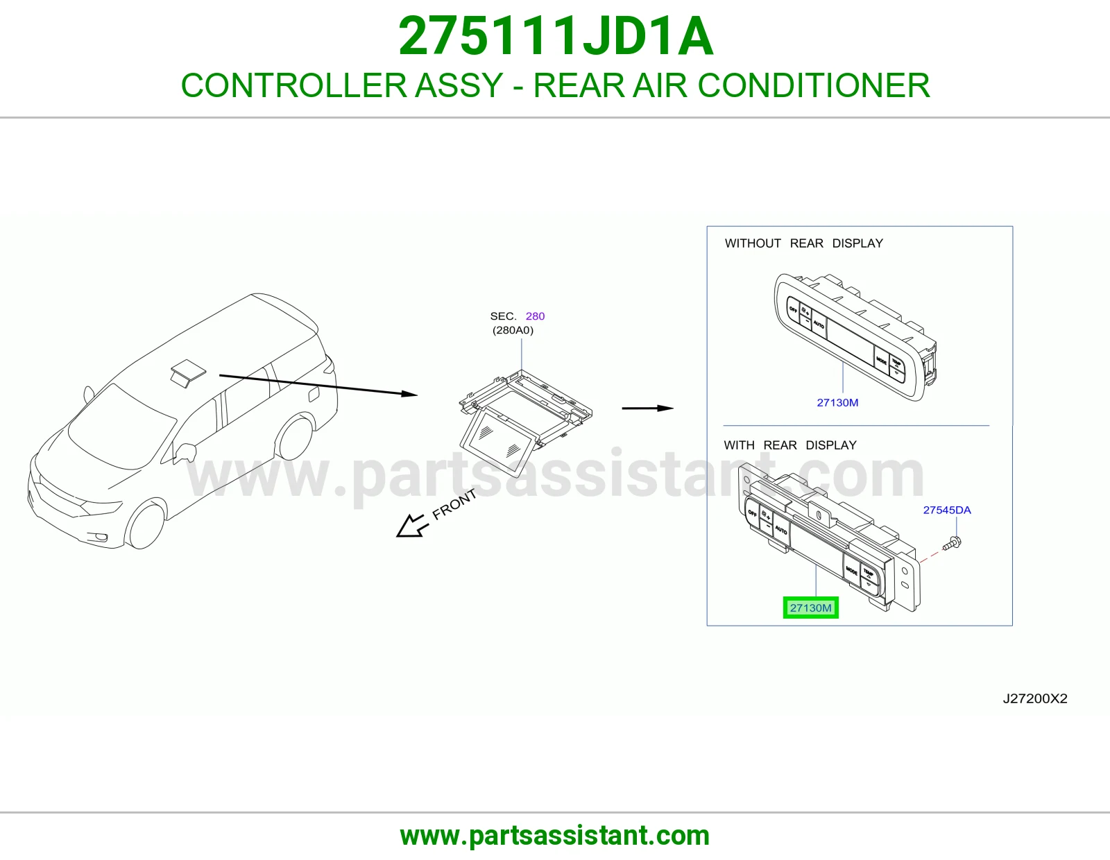 مفتاح مكيف كامل 275111JD1A