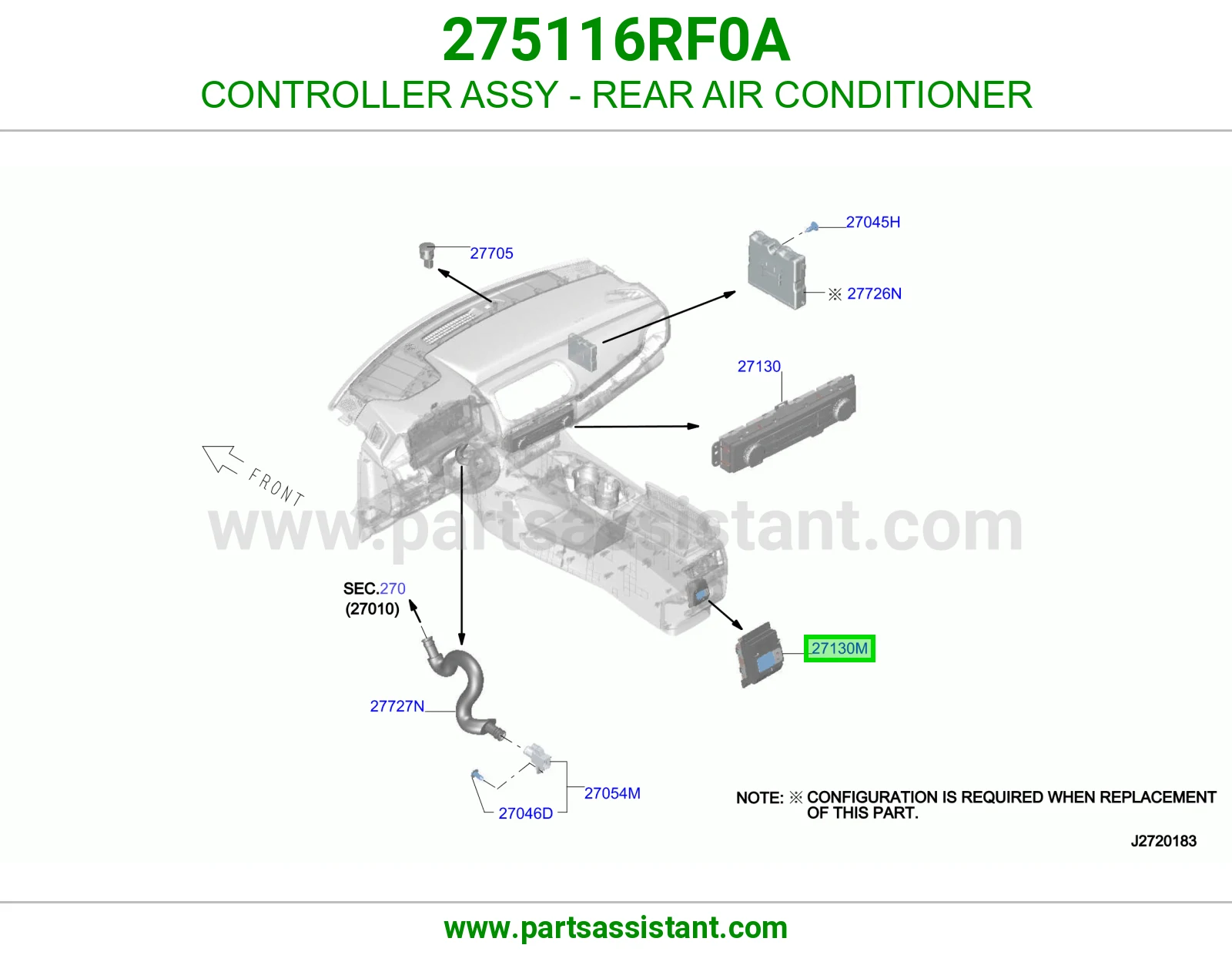 مفتاح مكيف كامل 275116RF0A